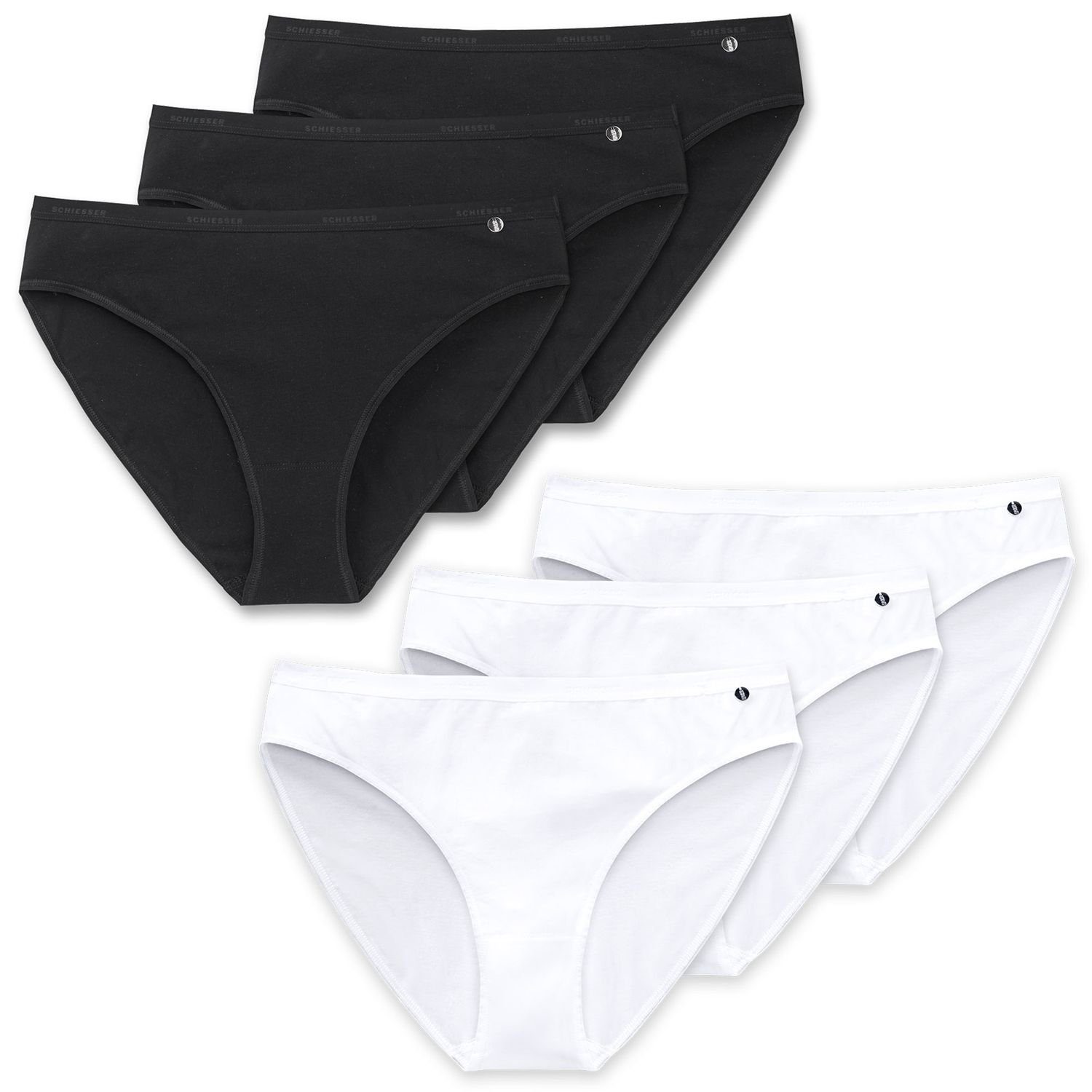 Wäsche/Bademode Unterhosen Schiesser Slip (3 Stück) mit softem Bund und flachen Nähten, 3er Pack