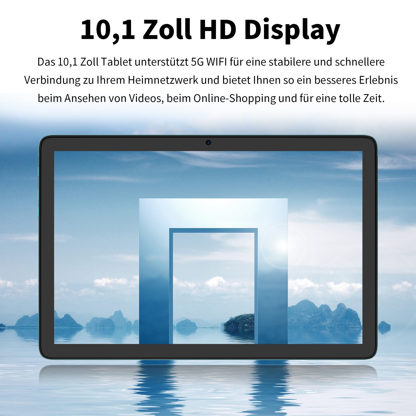 VASOUN TAB11 Tablet 10 Zoll, 128 GB Speicher, Octa-Core-Prozessor mit 5G-WLAN Tablet (10.1 Zoll Tablet", 128 GB, 8000 mAh Akku, 128GB ROM, 2MP+8MP, 1280*800 HD)