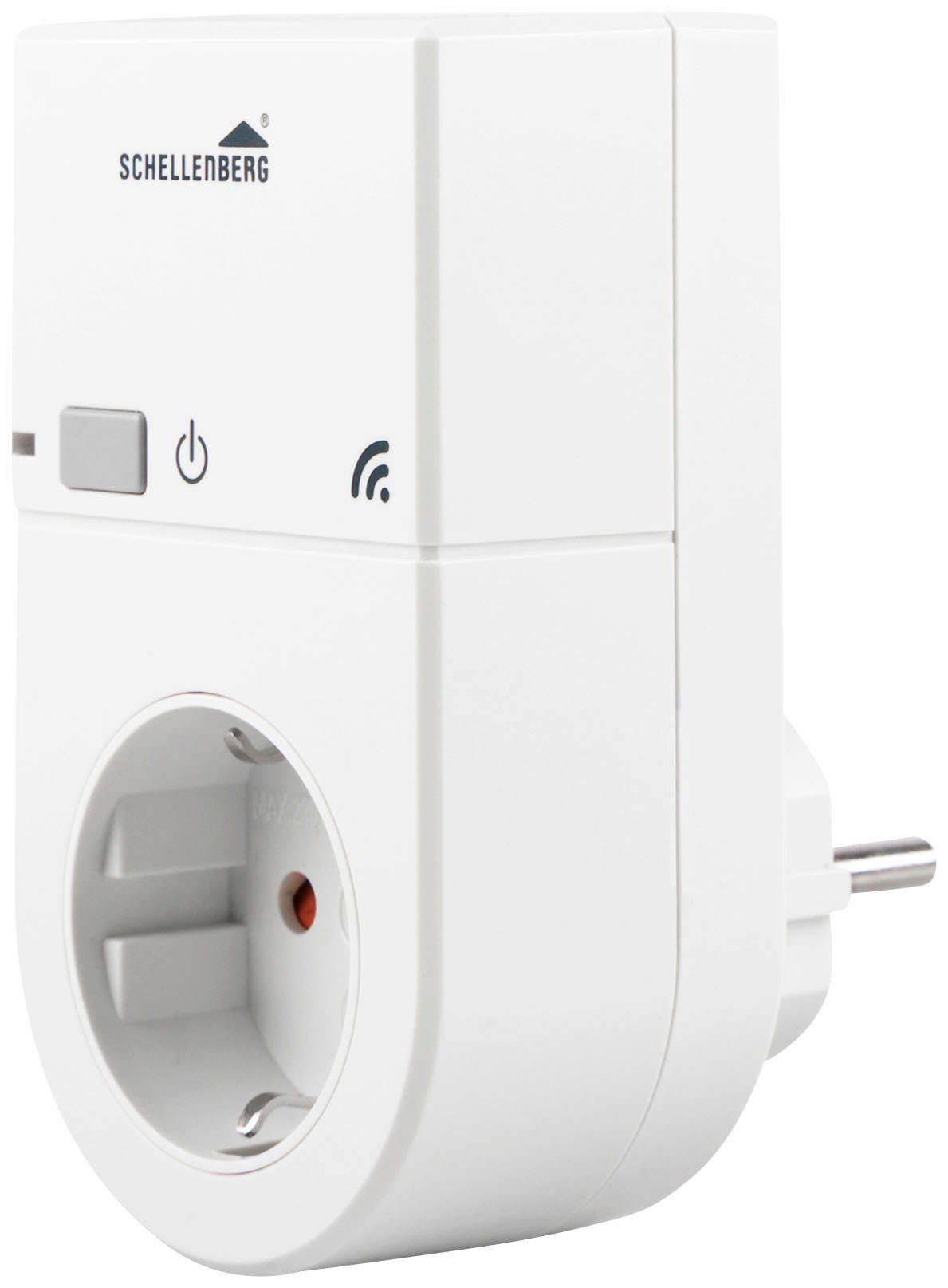 SCHELLENBERG Funksteckdose für den Außenbereich, max. 2100 W, 1-St., Smart Home fähig, zur Steuerung von elektrischen Geräten, weiß