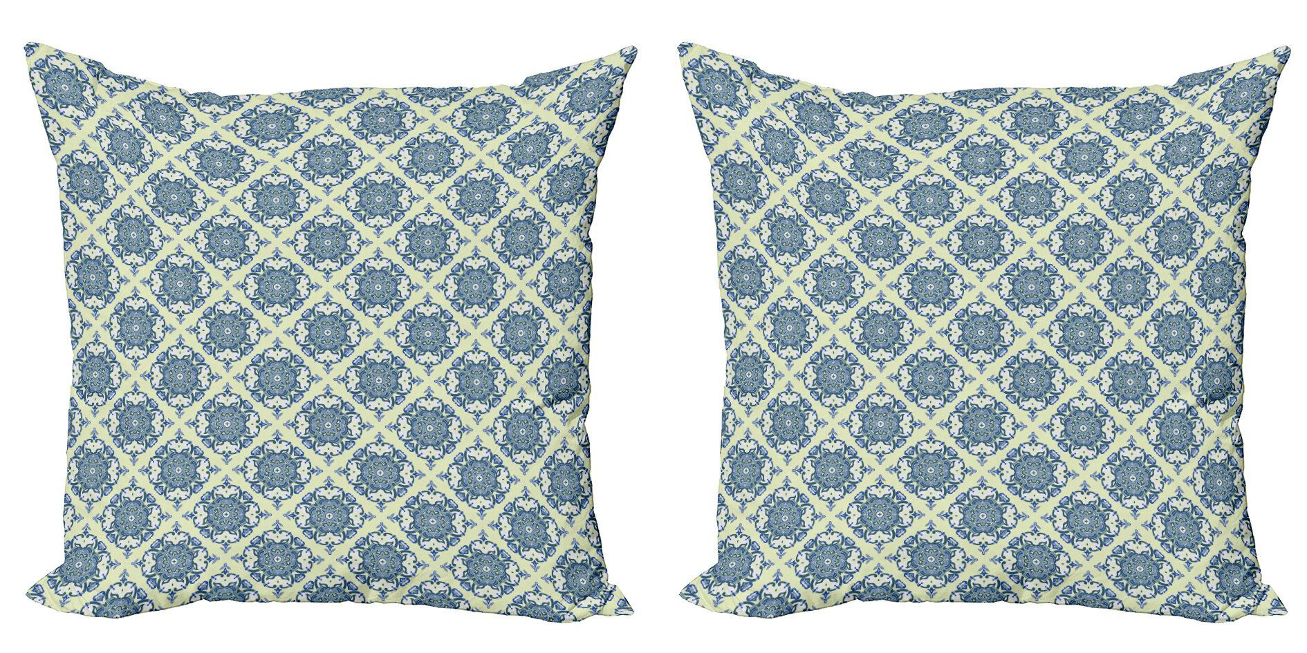 Kissenbezüge Modern Accent Doppelseitiger Abakuhaus (2 Digitaldruck, Mandala Kurvige Stück), Blumenmotive