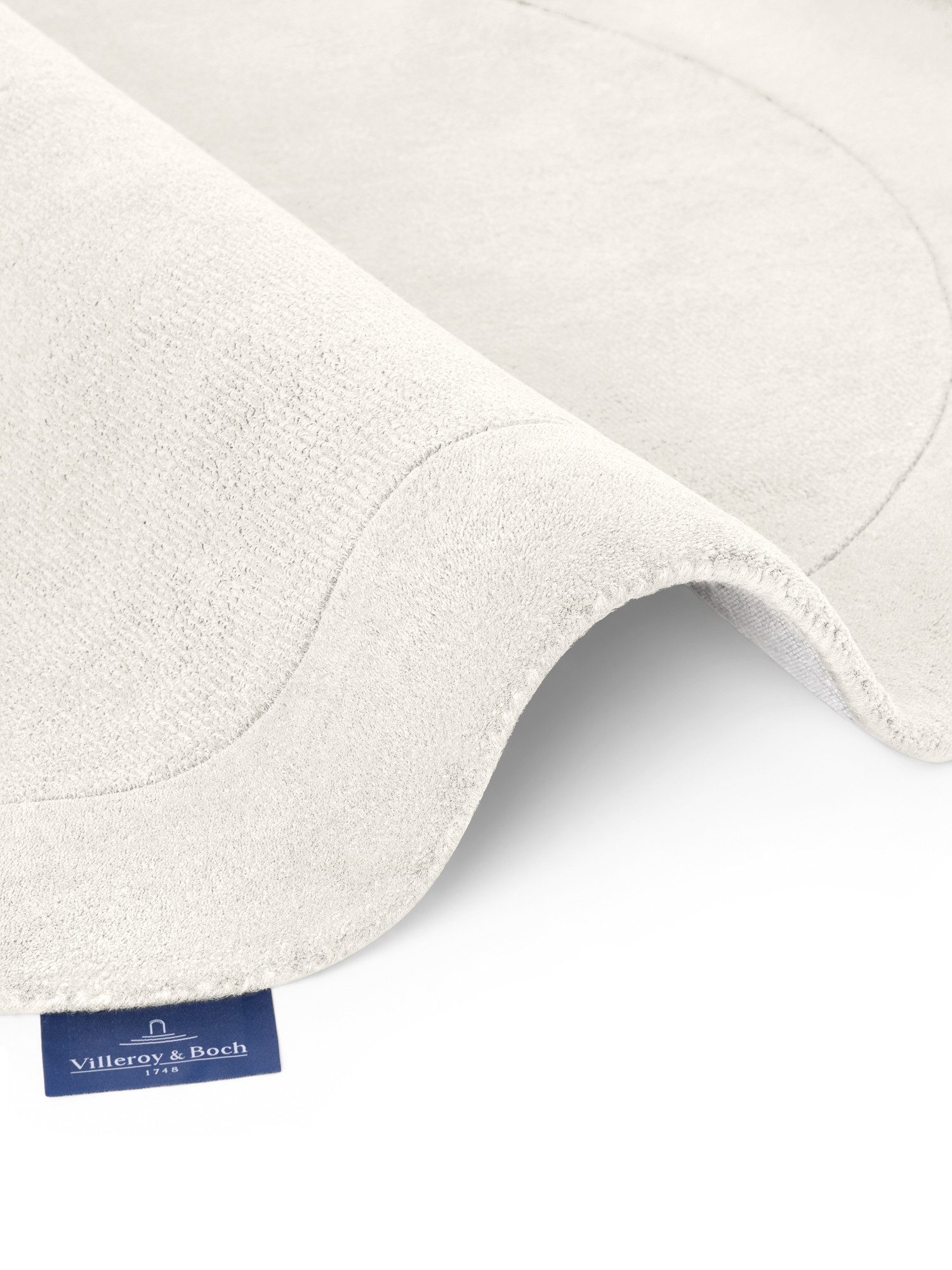 Villeroy & Boch Teppich Wollteppich Kivi, rund, Höhe: 17 mm, Handgewebt, Wolle, Bordüre, Einfarbig, Läufer, Wohnzimmer, Organisch – Bild 5 von 5