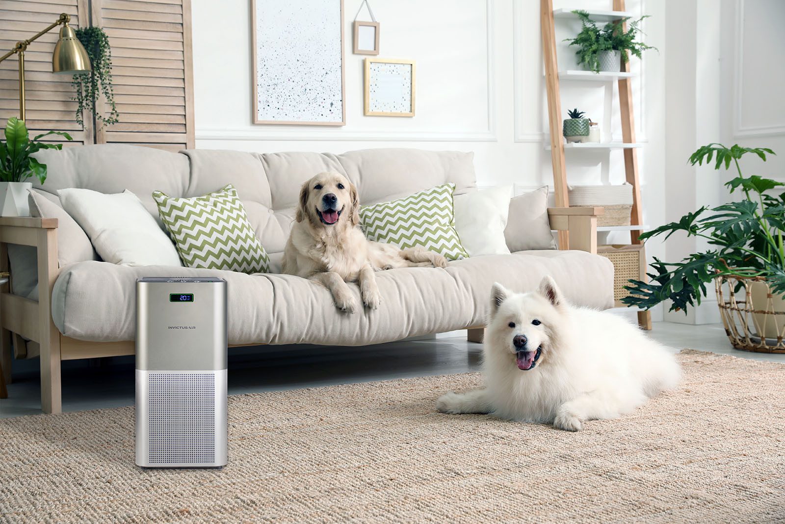 Genius Invictus Air P7 Luftreiniger Mit HEPA 13 Filter – Für Bis Zu 400 M³/h, Für Räume Bis 100 M², Grau-metallic