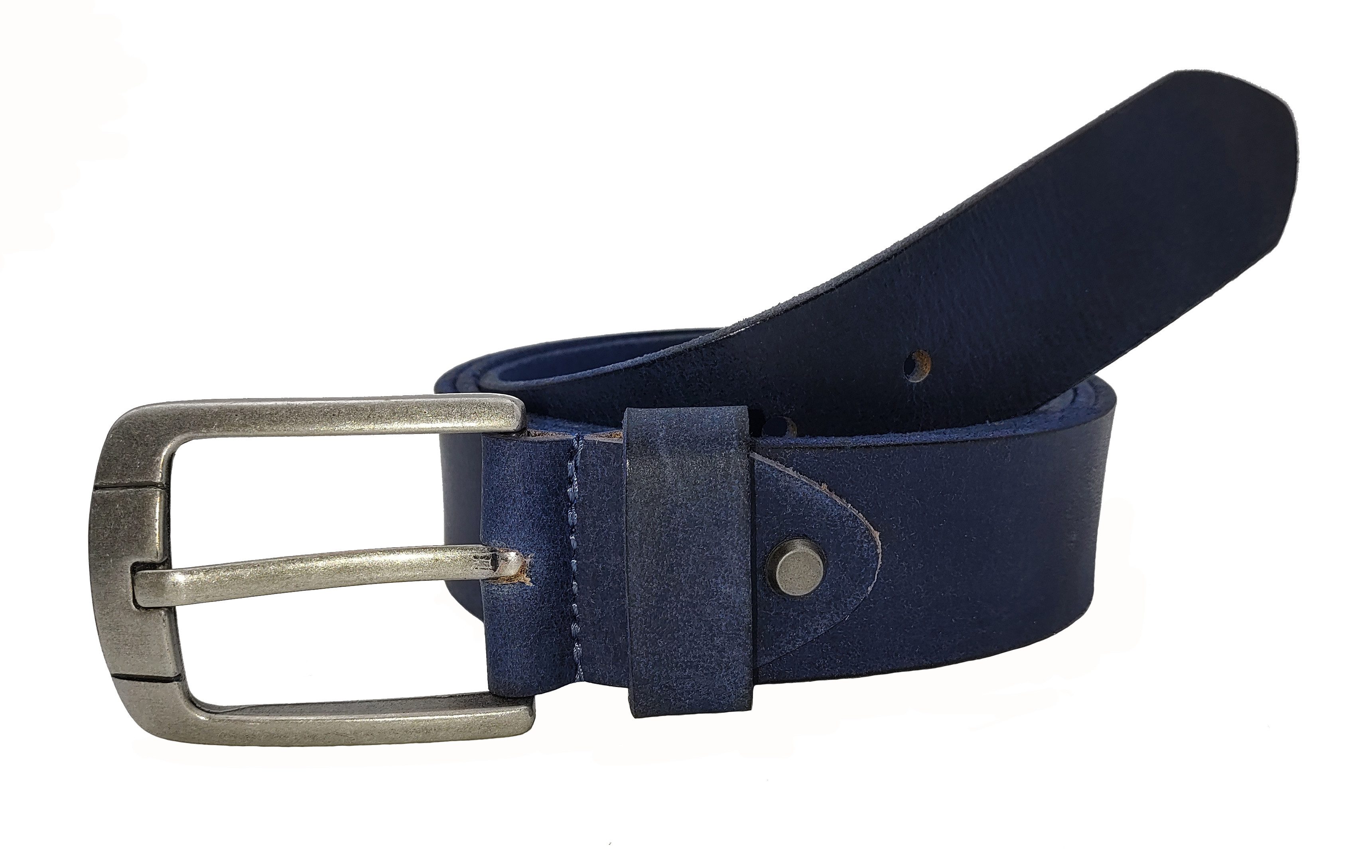 Cbelt Ledergürtel "Classic Bright Blue", Jeansgürtel MADE IN GERMANY