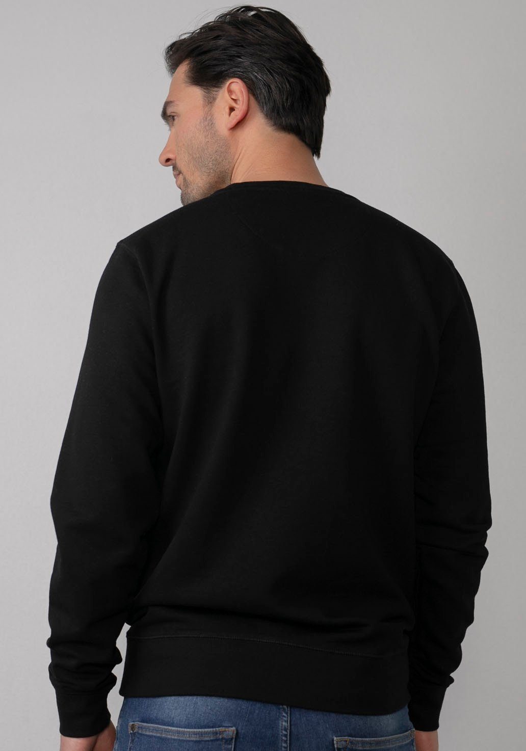 Petrol Industries Sweatshirt mit schwarz Rundhalsausschnitt