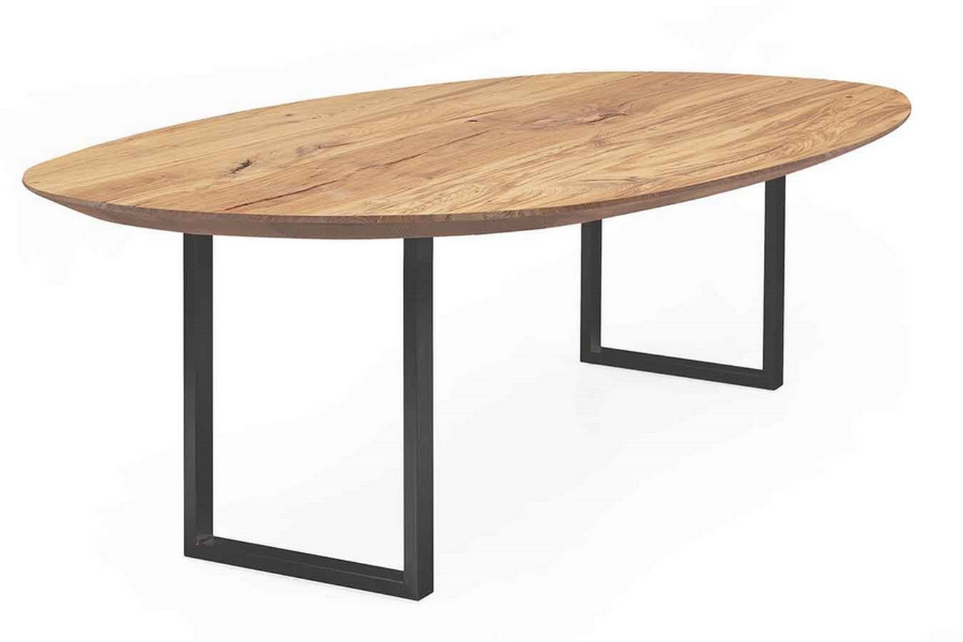 Tischhelden Küchentisch Esstisch Nora schweizer Kante oval 180x100x3