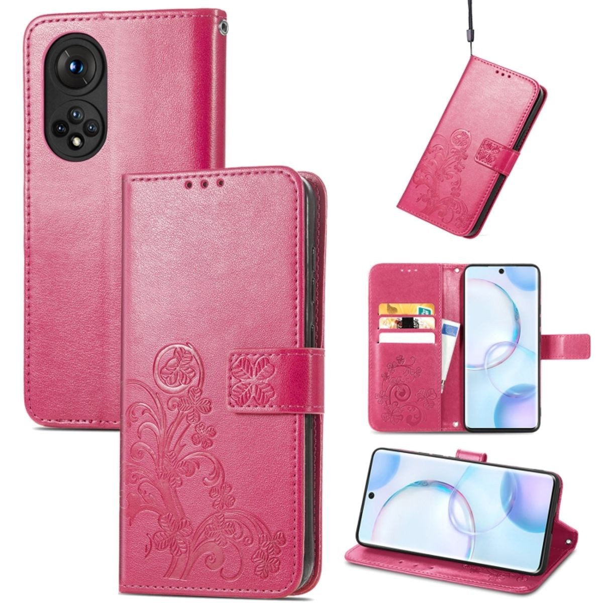 König Design Handyhülle Honor Honor 50, Schutzhülle Schutztasche Case Cover Etuis Wallet Klapptasche Bookstyle
