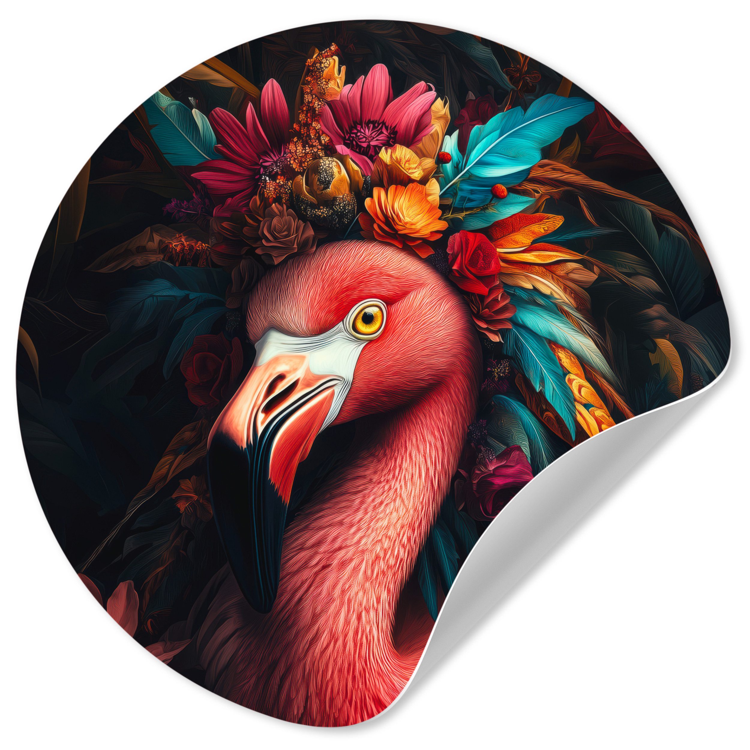 MuchoWow Wandsticker Flamingo - Farben - günstig online kaufen