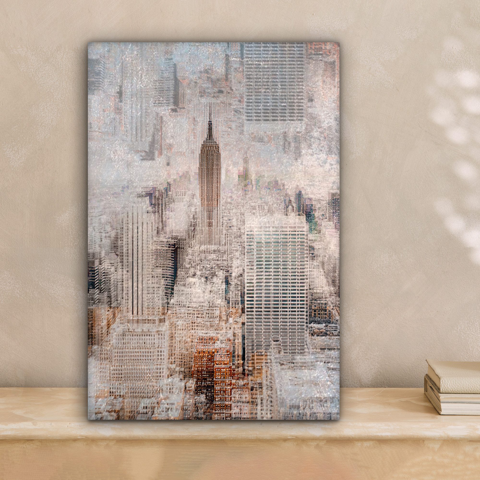 OneMillionCanvasses® Leinwandbild New York - Stadt - Skyline - Bauwerke - Kunst, Fotodruck (1 St), Leinwand Canvas Wandbild, Wanddekoration 20x30 cm