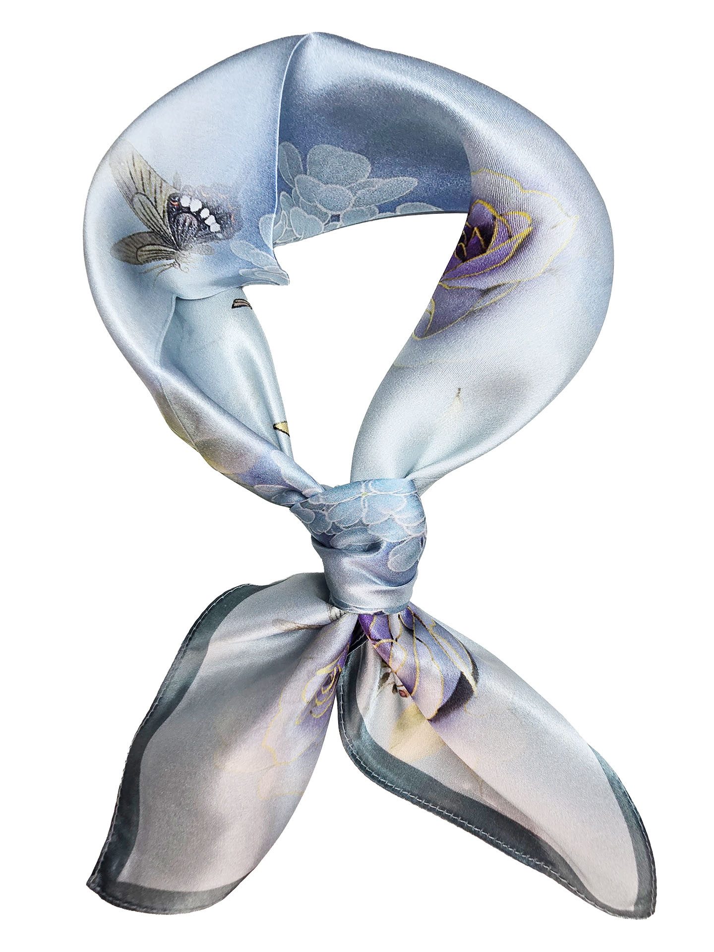 Moschen-Bayern Halstuch Halstuch Damen Nickituch Seidentuch Seidenhalstuch Blau Hellblau