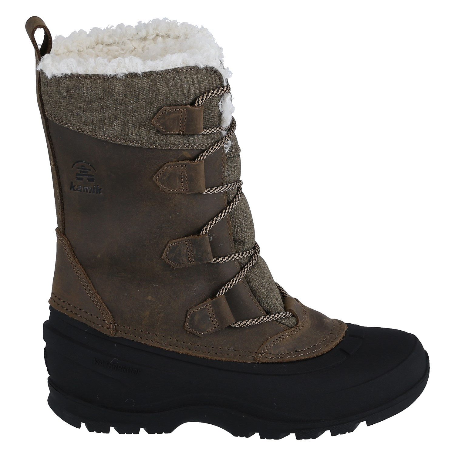 Kamik Snowgem (Leder, Nylon, wasserdicht) fossilbraun Damen Winterstiefel günstig online kaufen