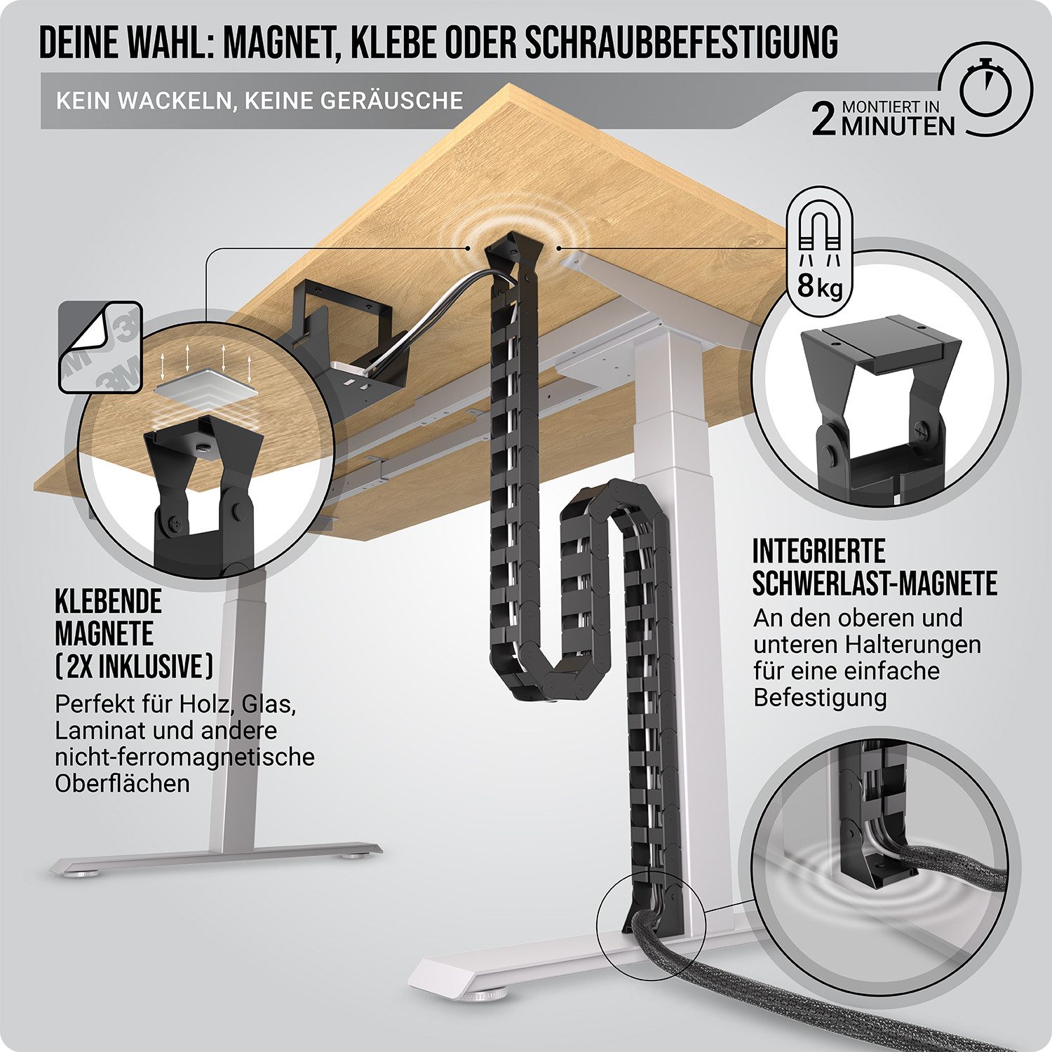 Ultimate Setup Kabelführung Kabelführung Schreibtisch (1-St)