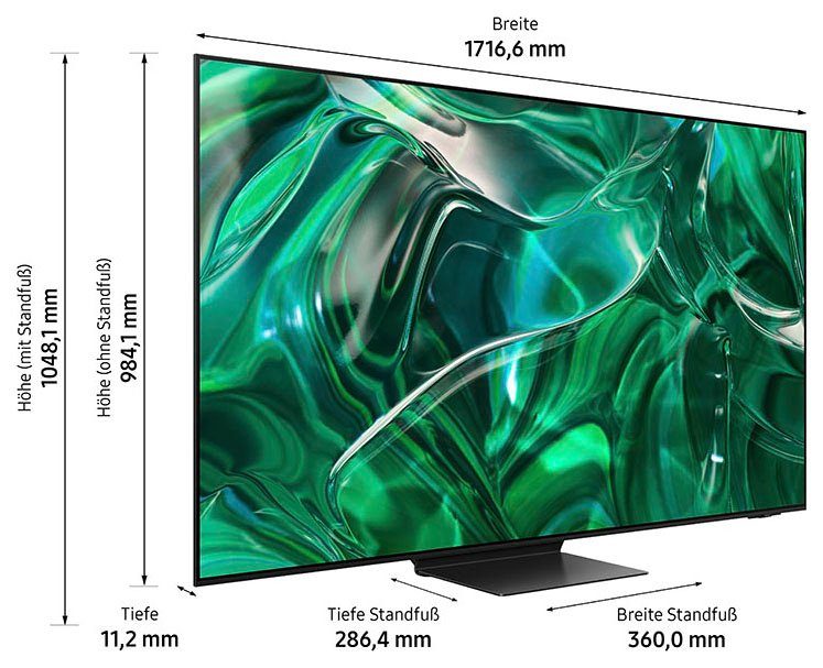 Samsung GQ77S95CAT OLED-Fernseher (195 cm/77 One 4K,Infinity Hub) Prozessor Quantum Neural Design,Gaming Smart-TV, Zoll