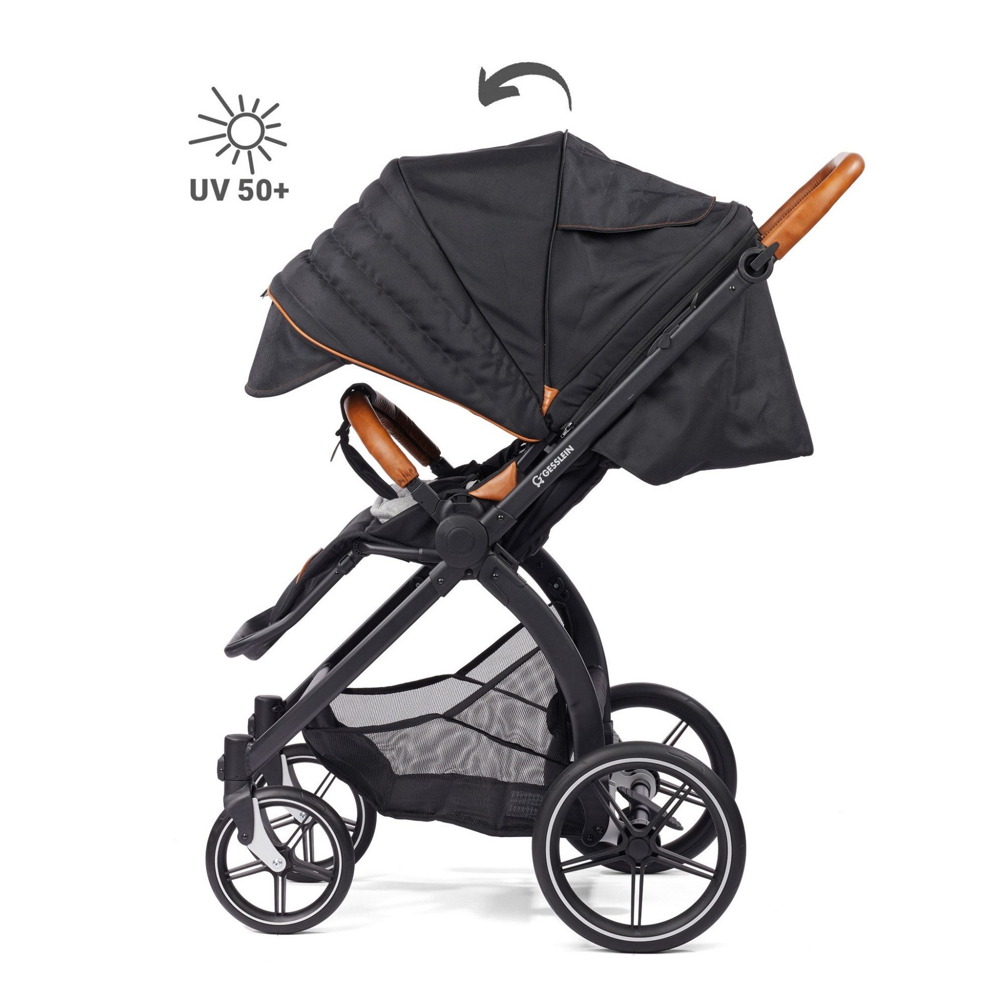 Gesslein Kombi-Kinderwagen Gesslein FX4 Swing 2in1 Kinderwagen-Set inkl. Babywanne Panorama Relax