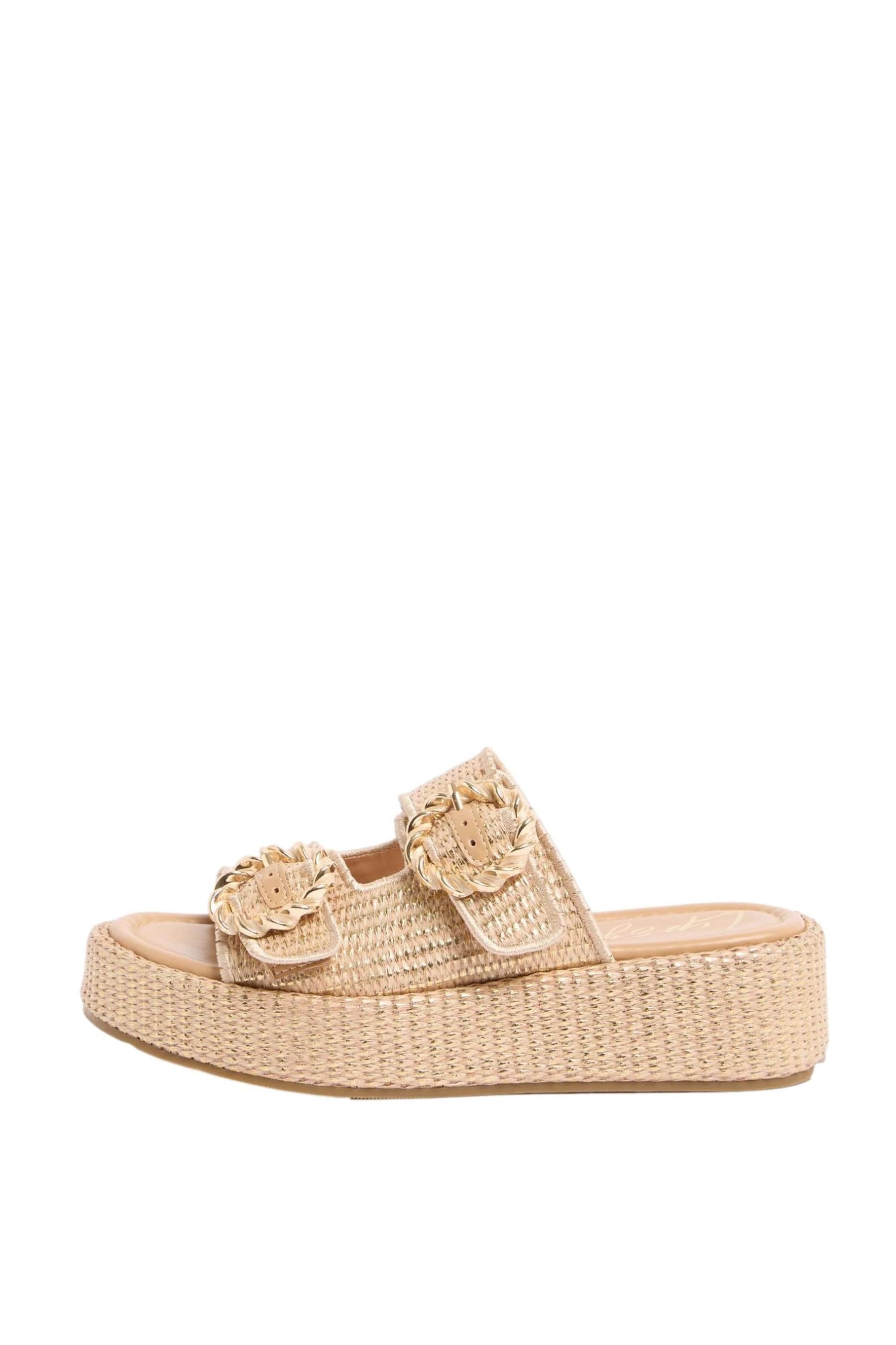 Lipsy Flatform-Sandalen mit doppeltem Riemen Sandale