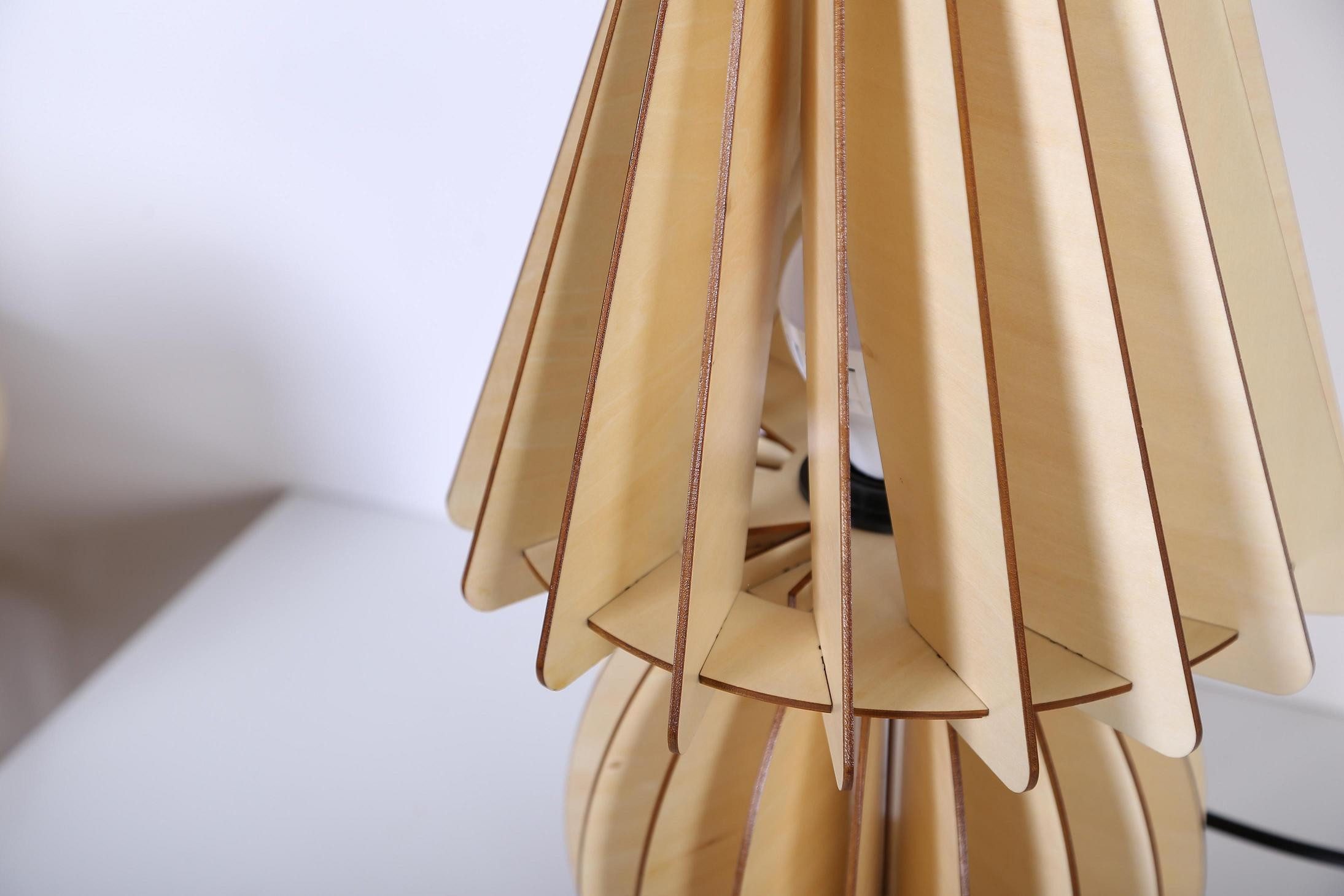 Kayoom Tischleuchte Tischlampe Gino Holz, ohne Leuchtmittel, modern, vielseitig kombinierbar