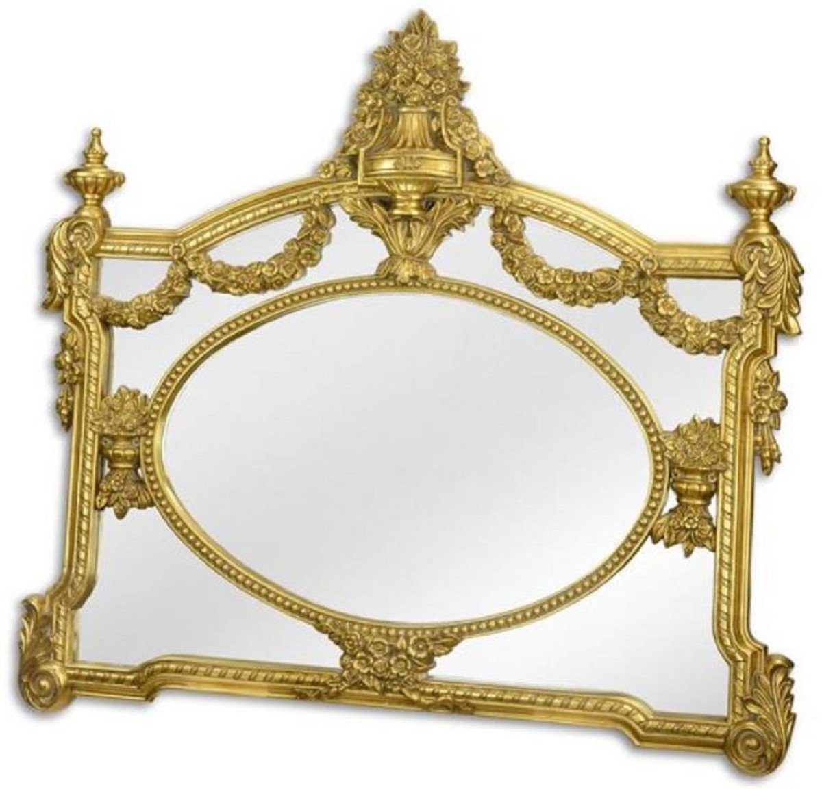 Casa - Barock Wandspiegel x Spiegel Prunkvoller Gold Garderoben 131 - - cm Barockstil H. Wohnzimmer Spiegel Padrino 116,5 Spiegel im Barockspiegel