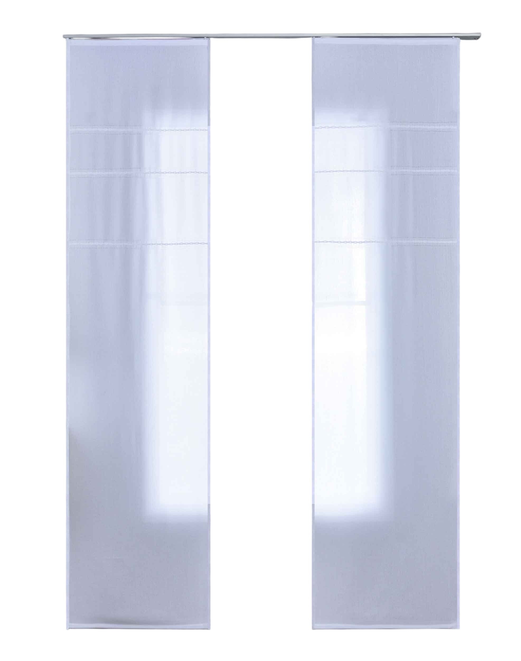 Gardinenbox Schiebegardine, Paneelwagen (2 St), halbtransparent, günstig online kaufen