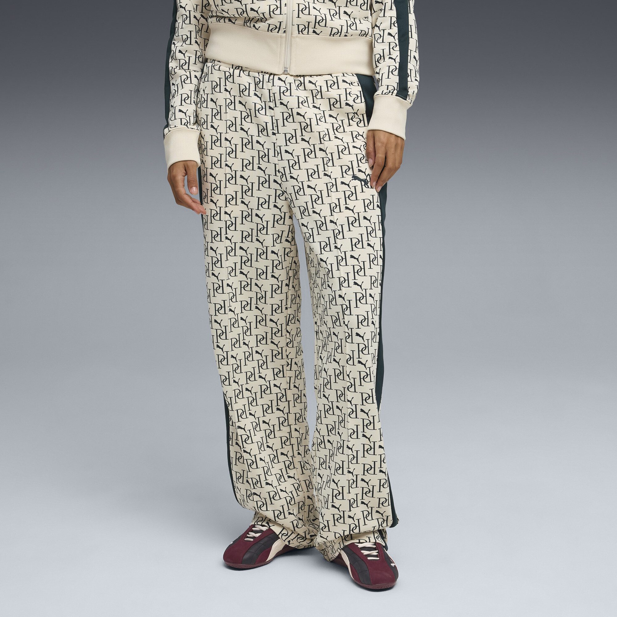 PUMA Sporthose T7 Allover-Print Straight Trainingshose Damen günstig online kaufen