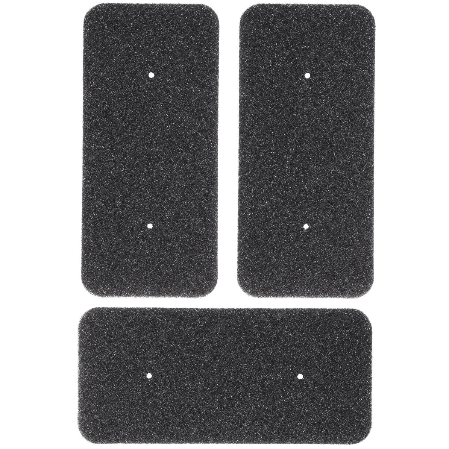 McFilter Ersatzfilter (3 Stück) Schwammfilter, Zubehör für Candy Hoover Filter 40006731, I 275 x 125 mm I Sockelfilter, Flusenfilter, abwaschbar