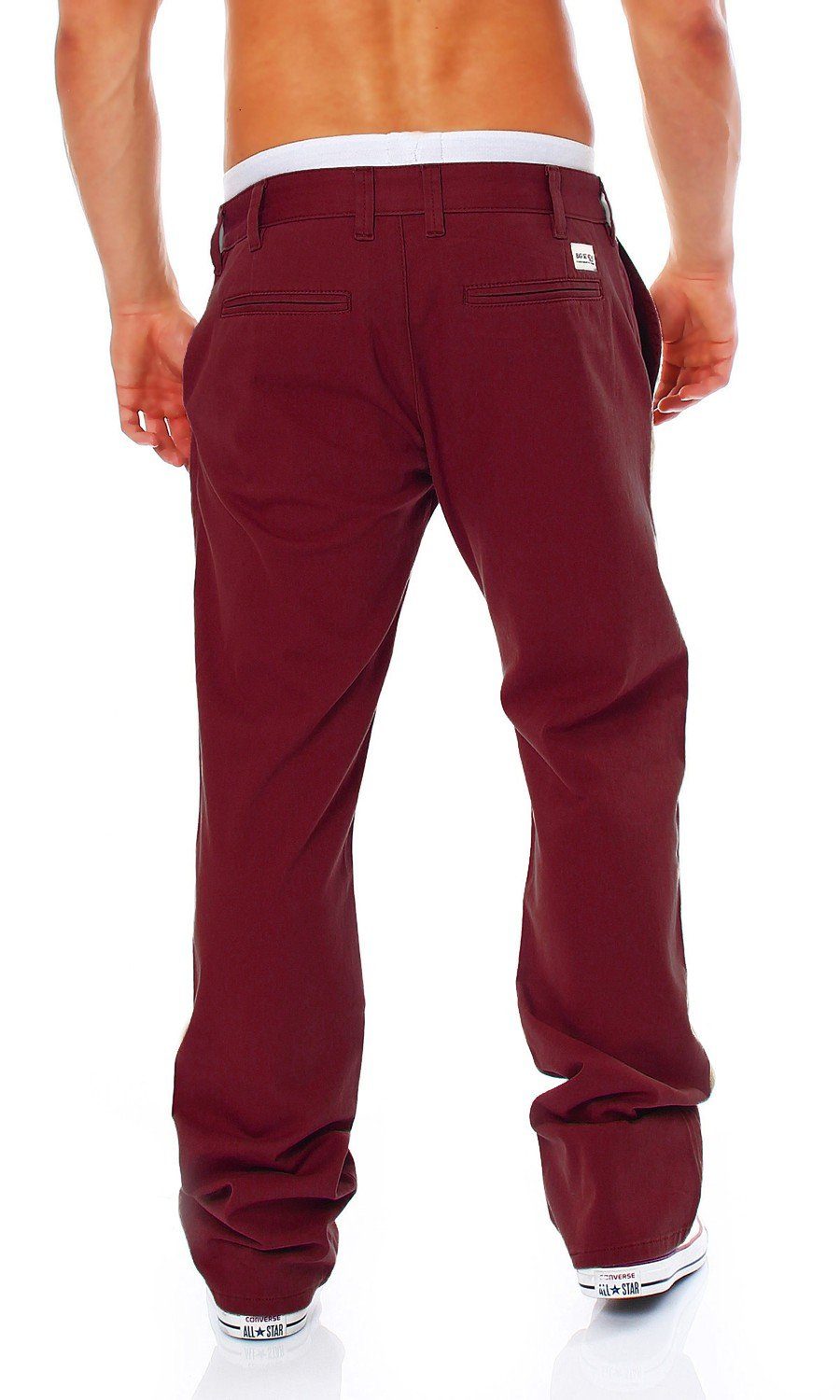 Regular Pant Chino Big Seven Red Herren Seven Fit Wine Evan Hose Regular-fit-Jeans Big