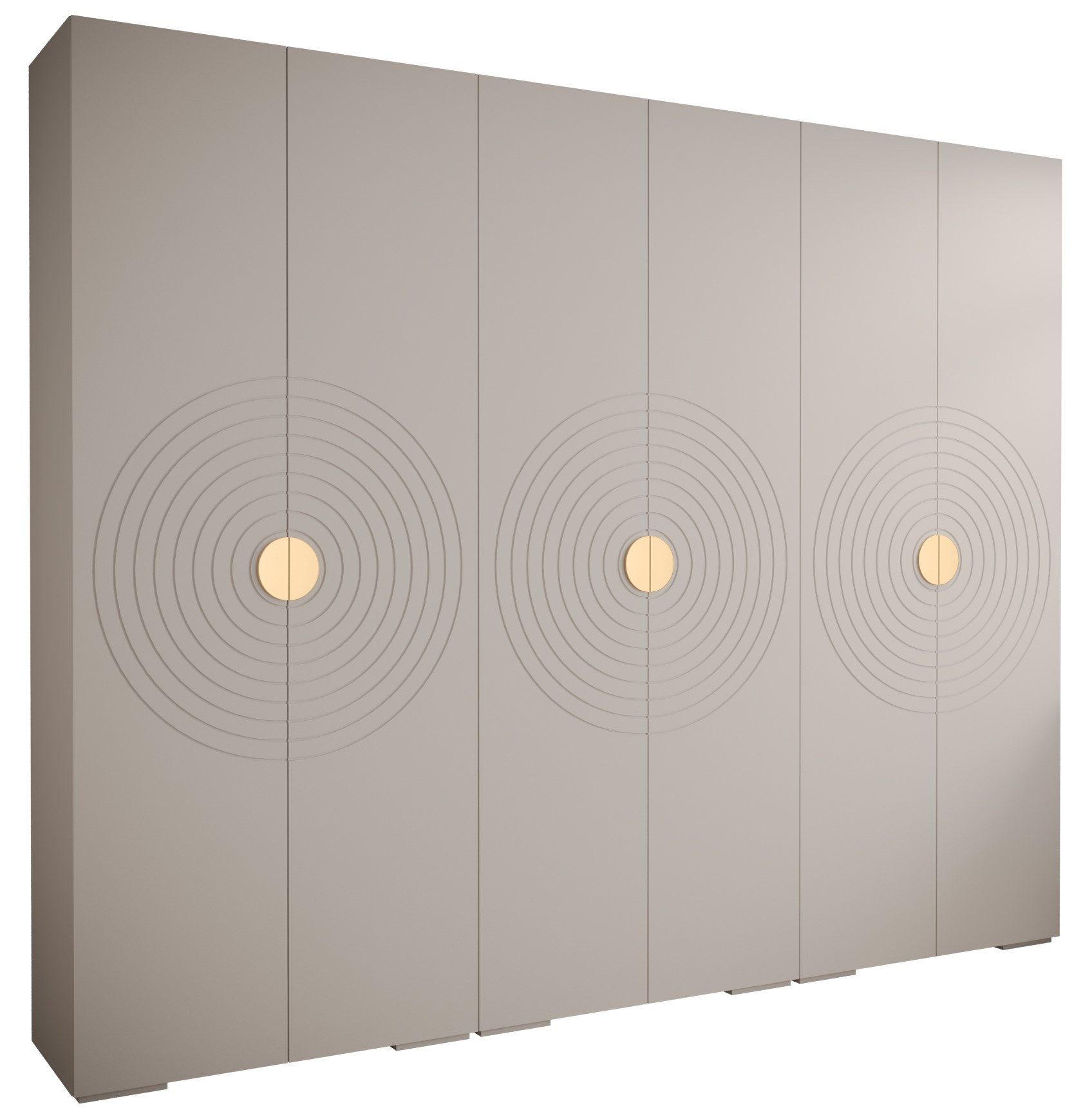 ABIKS MÖBEL Drehtürenschrank MANHATTAN RYFEL 6 Schlafzimmerschrank mit Kleiderstange und Regalen