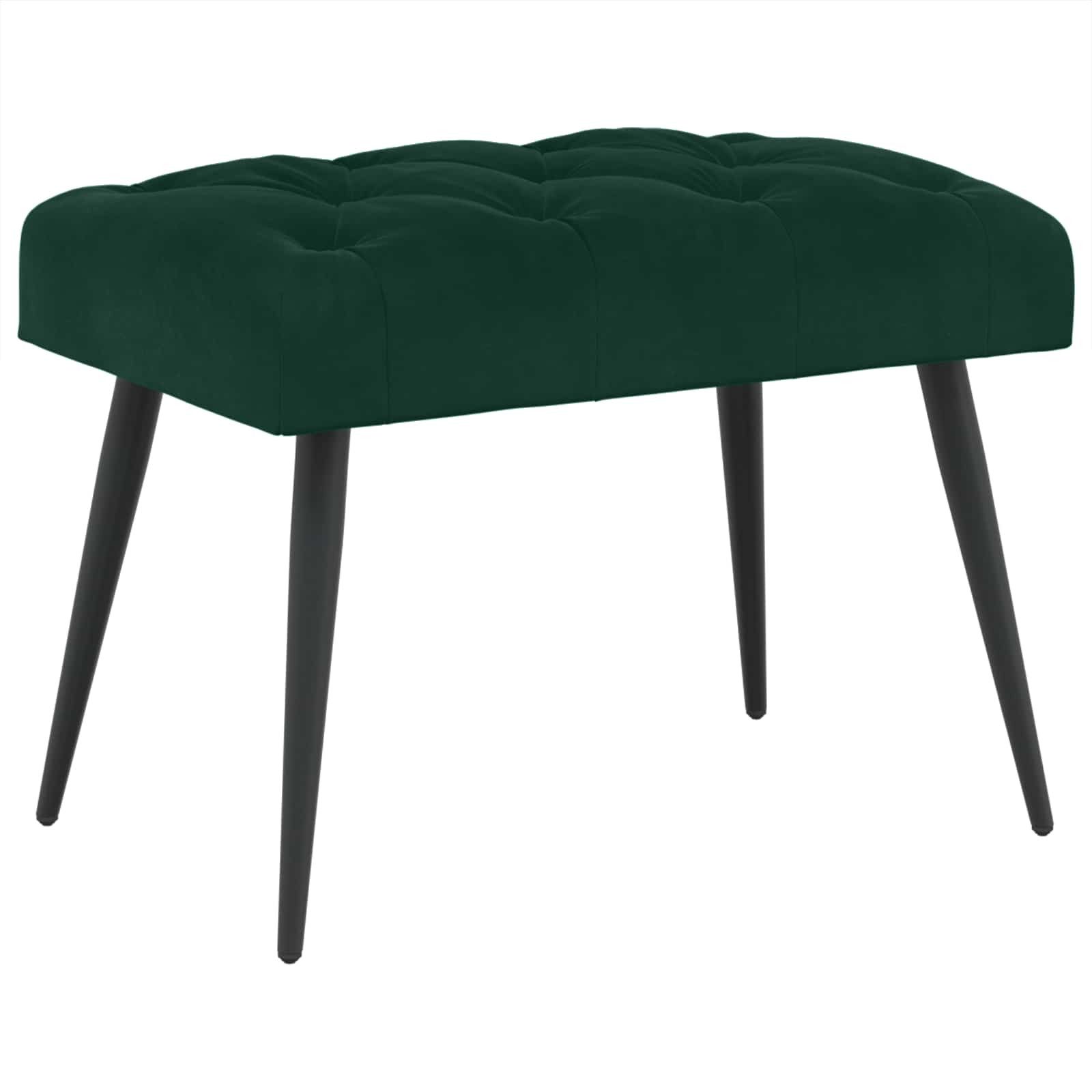 vidaXL Sitzbank Bank mit Knopfheftung Dunkelgrün 60 x 40 x 45 cm Samt (1-St)