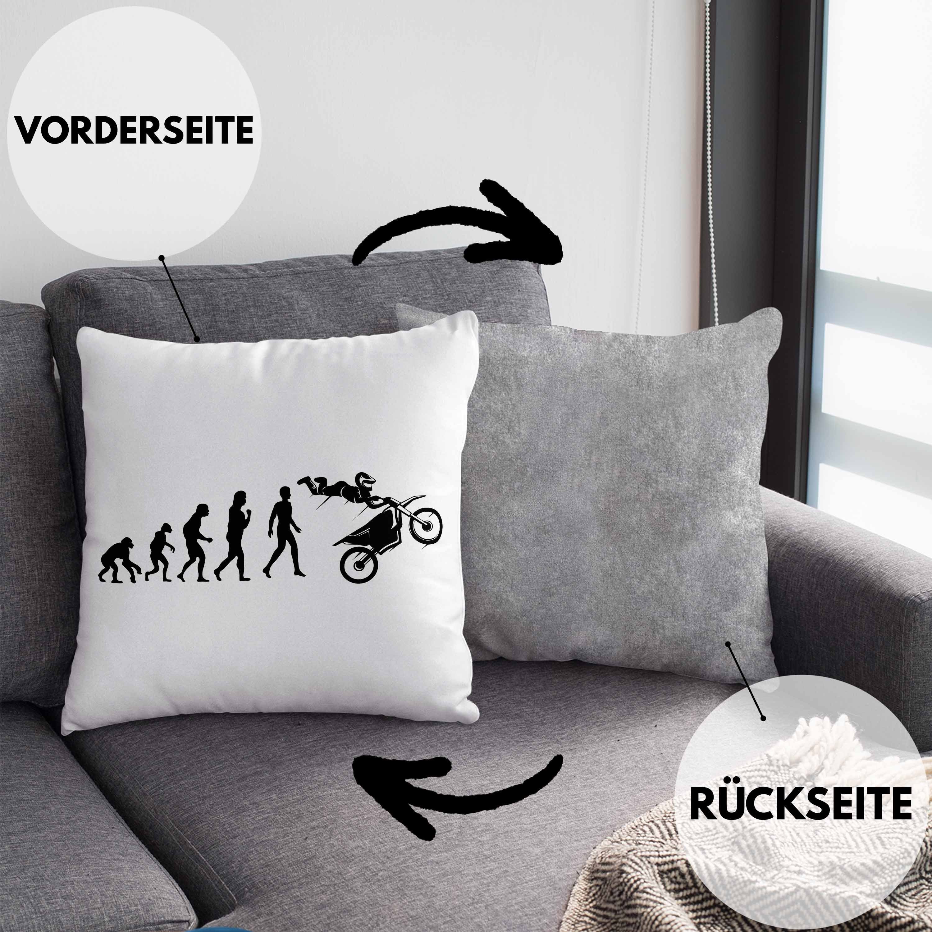 Grau Trendation Weihnachten Trendation Geschenk Geburtstag Bike Stunt Dirtbiker Geschenkidee Dirt Füllung - Dekokissen Kissen Dekokissen 40x40 mit