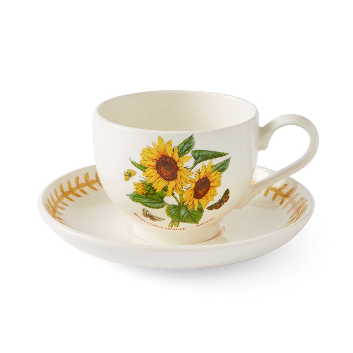 Portmeirion Tasse Portmeirion Tasse & Untertasse Botanic Garden Meadow Sonnenblume, Keramik