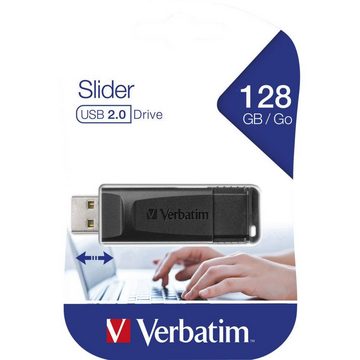 Verbatim USB-Stick 128GB USB 2 USB-Stick (versenkbarer USB-Anschluss)