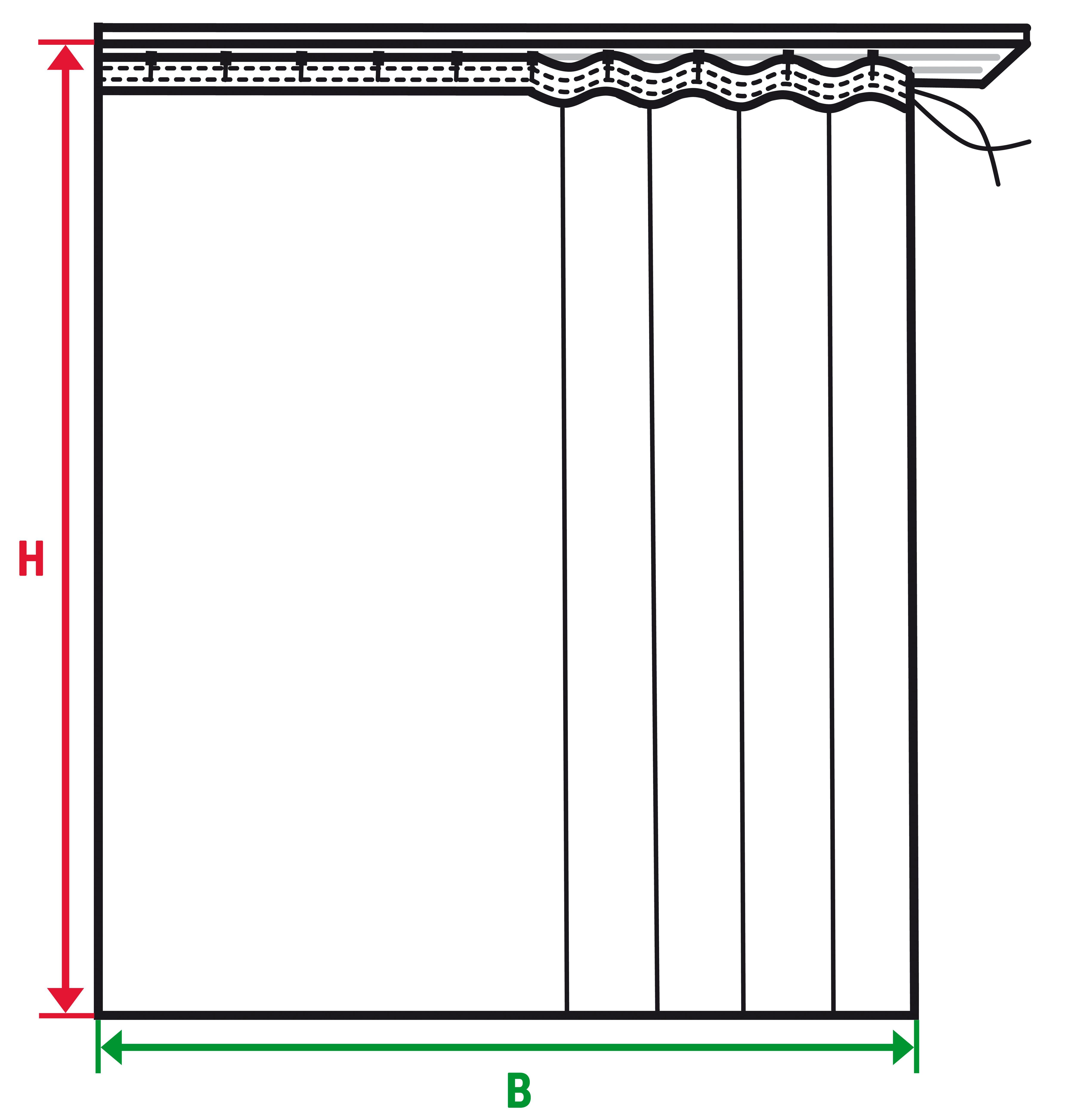 Gardine Agatha, halbtransparent, Leinenanteil Uni Gerster, St), (1 mit Wirkware, Fertigschal Kräuselband