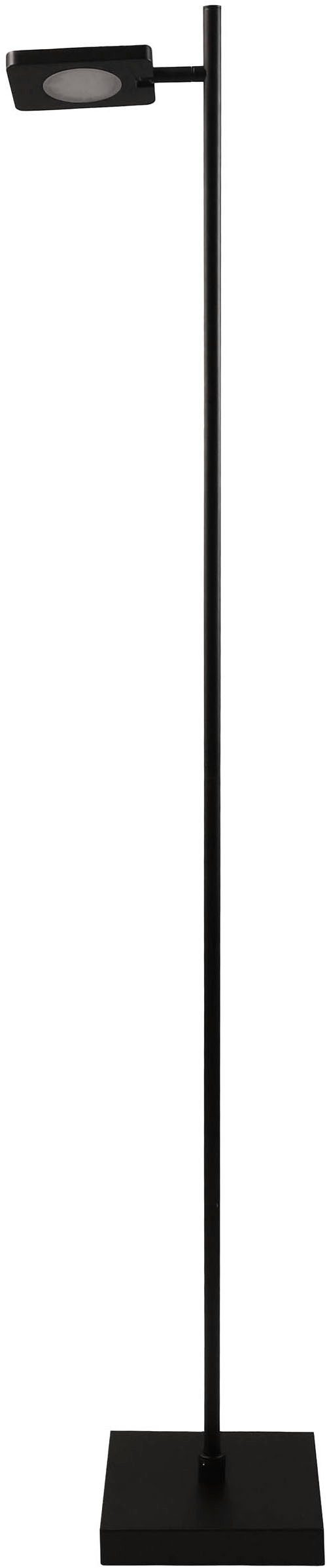 näve LED Stehlampe Lupa, Dimmfunktion, USB-Anschluss mit Ladefunktion, LED wechselbar, Warmweiß, Akkuleuchte, USB-C Kabel, schwarz, dimmbar(Touch), Schirm drehbar