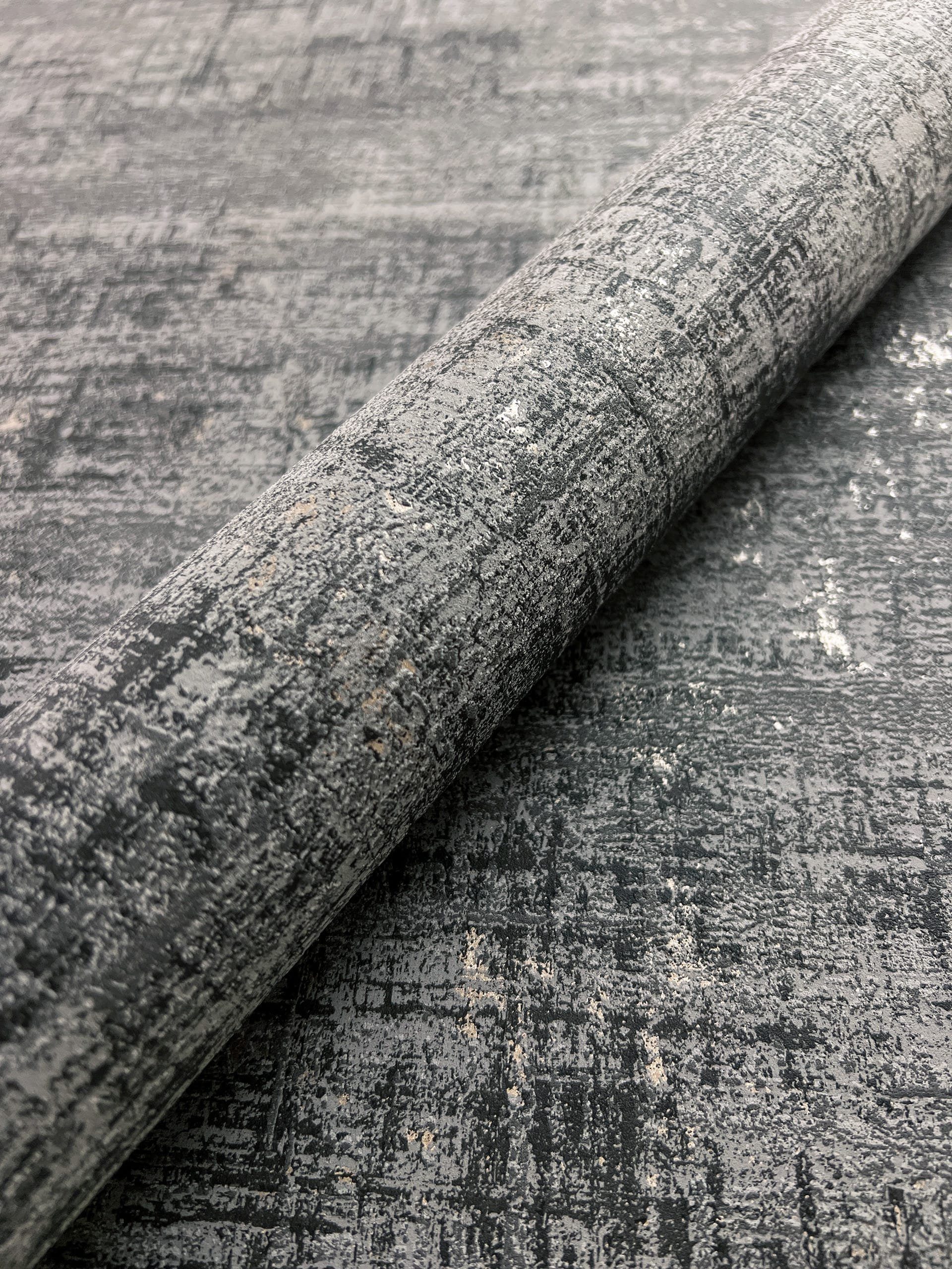 Newroom Vliestapete, Schwarz Tapete Modern Used-Look günstig online kaufen