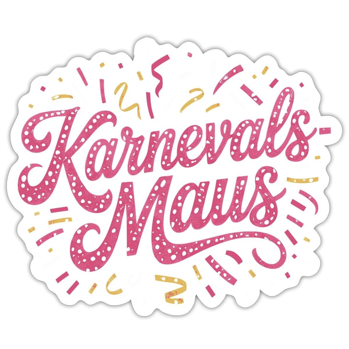 Aufkleber Karnevalsmaus Karneval Sticker Aufkleber