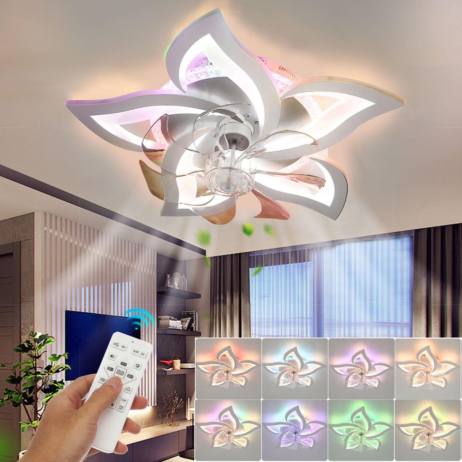 oyajia Deckenventilator 72W Deckenleuchte mit RGB günstig online kaufen