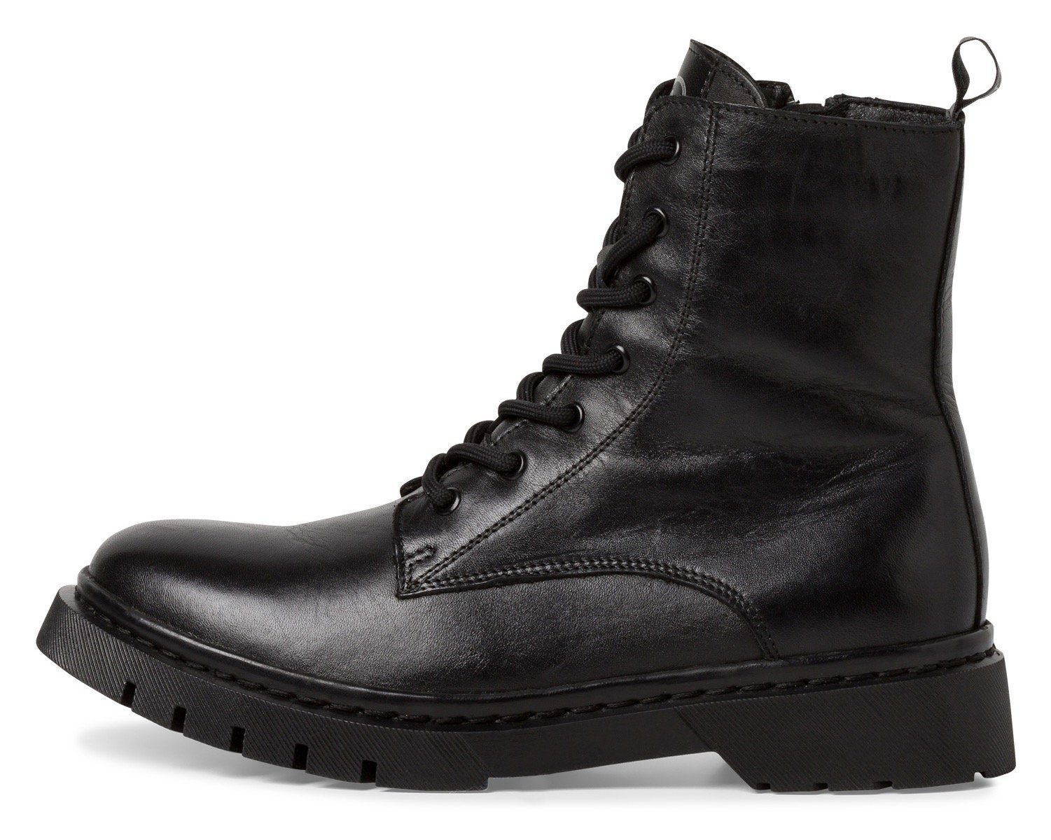 Tamaris Schnürboots Schnürstiefelette, Chunky Boots mit logobedruckter Anziehlasche – Bild 5 von 5