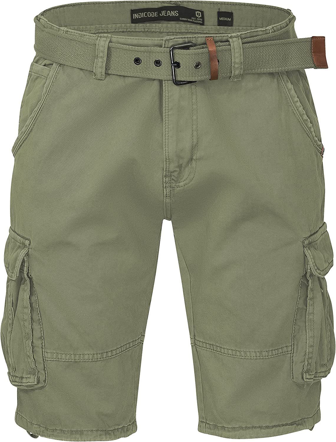 Indicode Cargoshorts Kjeld Herrencargoshorts mit 6 Taschen