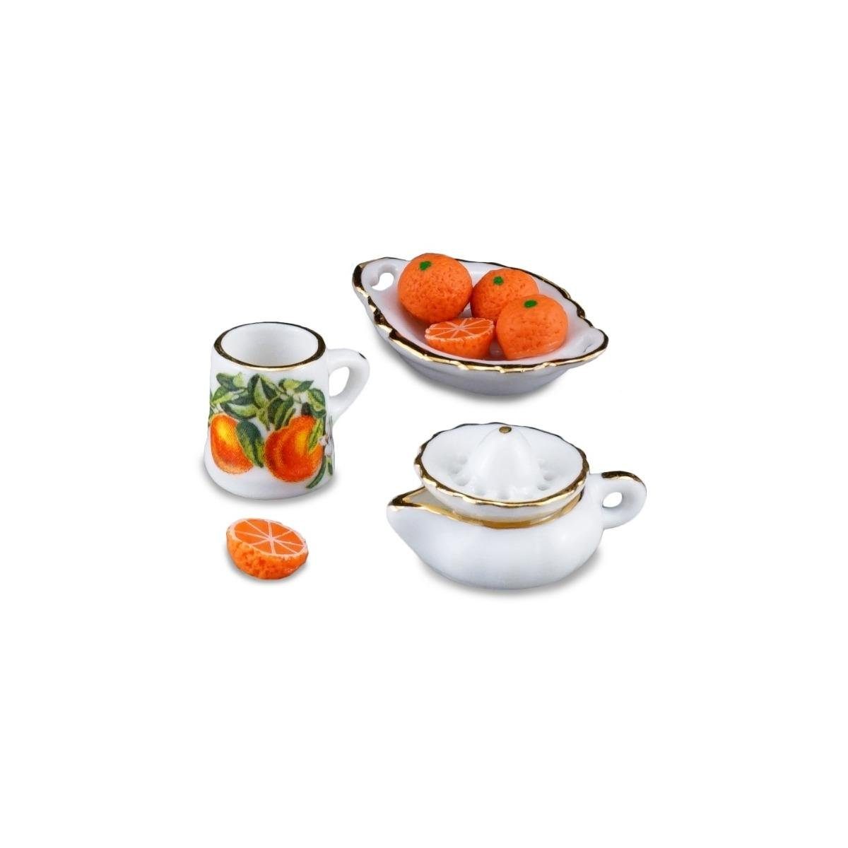 Dekofigur - gepresster Frisch Reutter 001.469/5 Miniatur Orangensaft, Porzellan