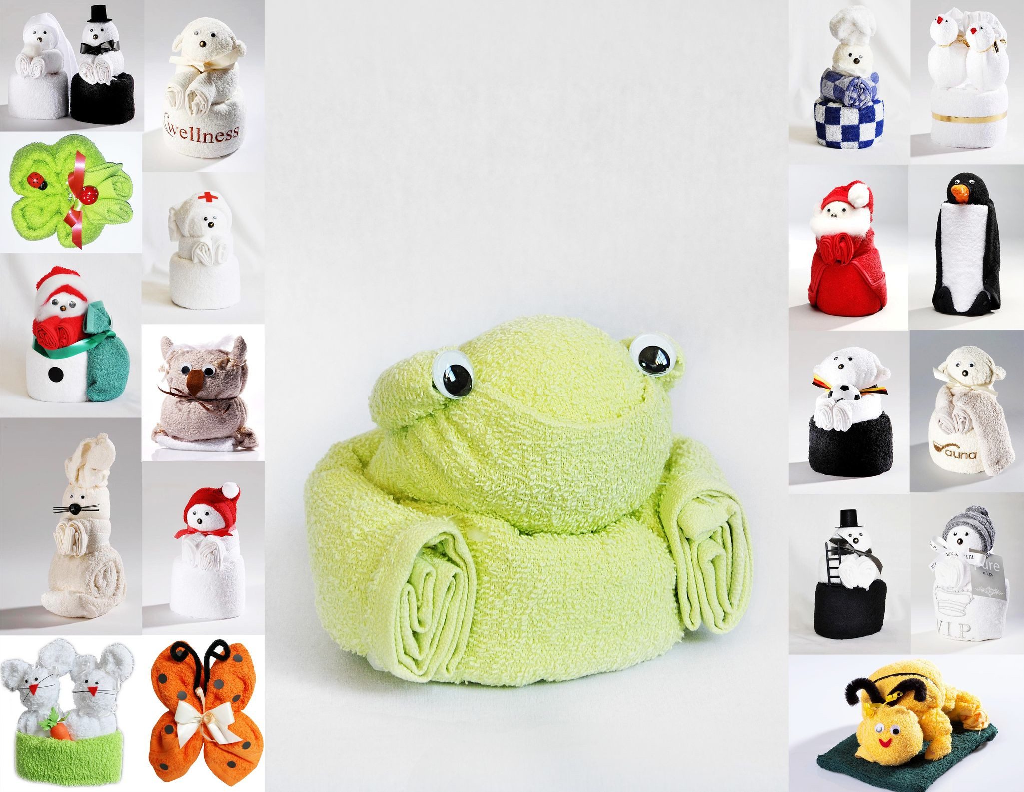 JACK Handtuch Set Frottier Geschenk Set viele Modelle Handarbeit Origami Gästetuch, (1-St), Handtuch, Waschhandschuh, gefaltete Tiere, tolle Geschenkidee