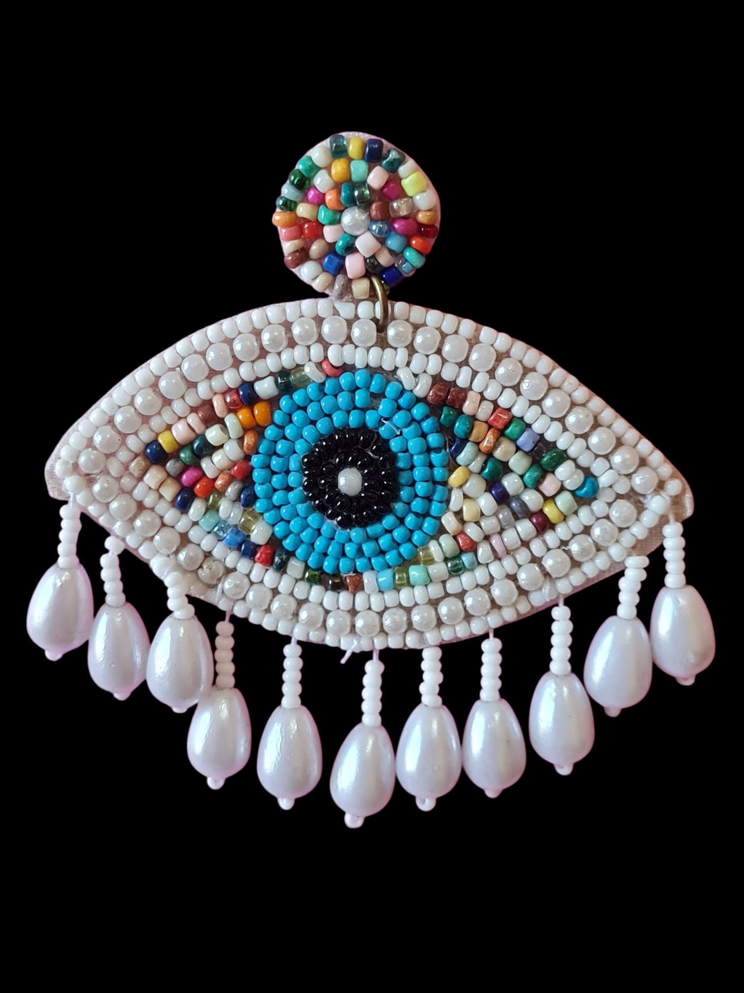 PfauGermany Perlenohrringe EVILEYE GLITTER