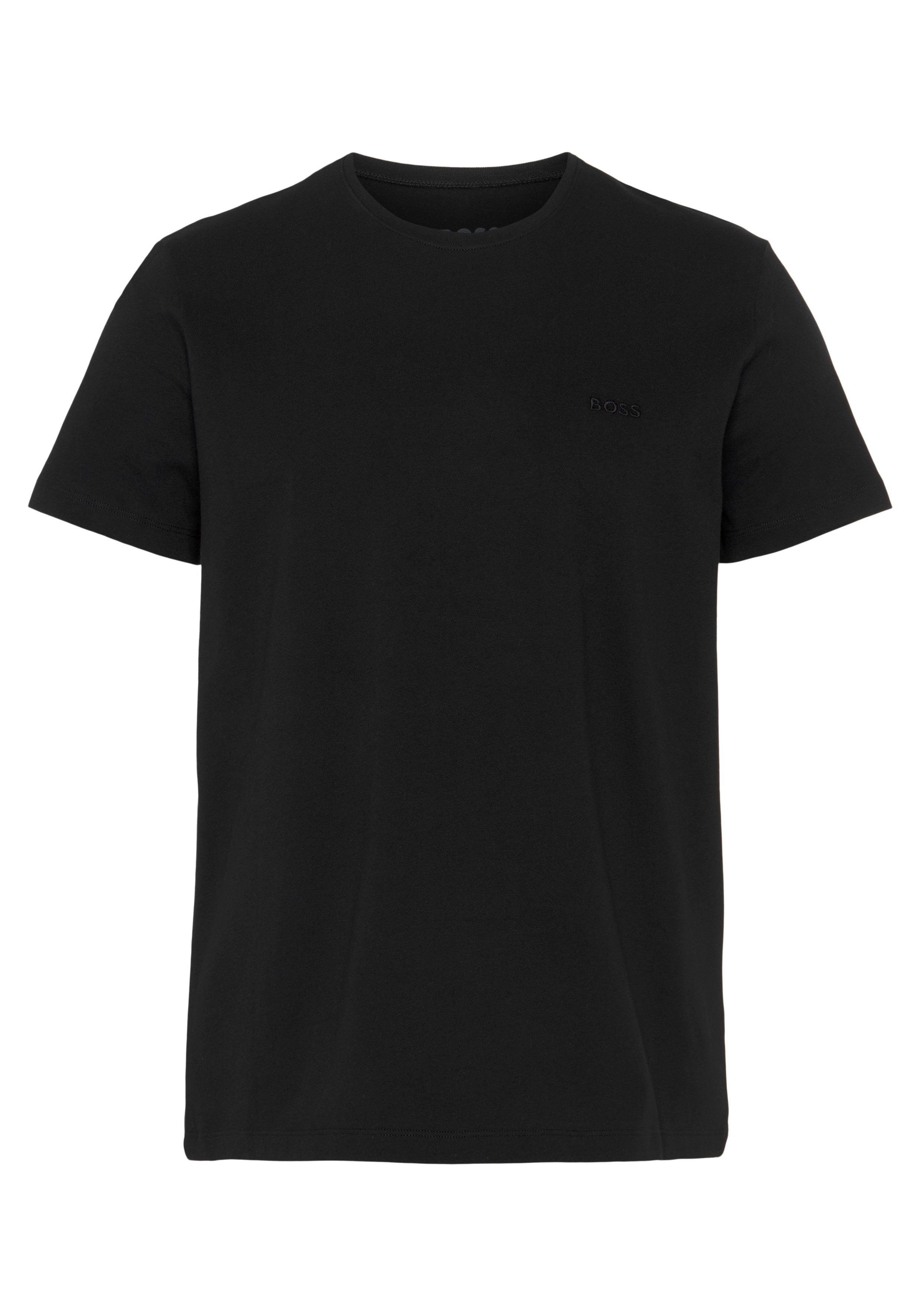 Logo-Schriftzug BOSS Black 2er TShirtRN (Packung, BOSS Pack) Rundhalsshirt 2-tlg., mit Comfort 2P