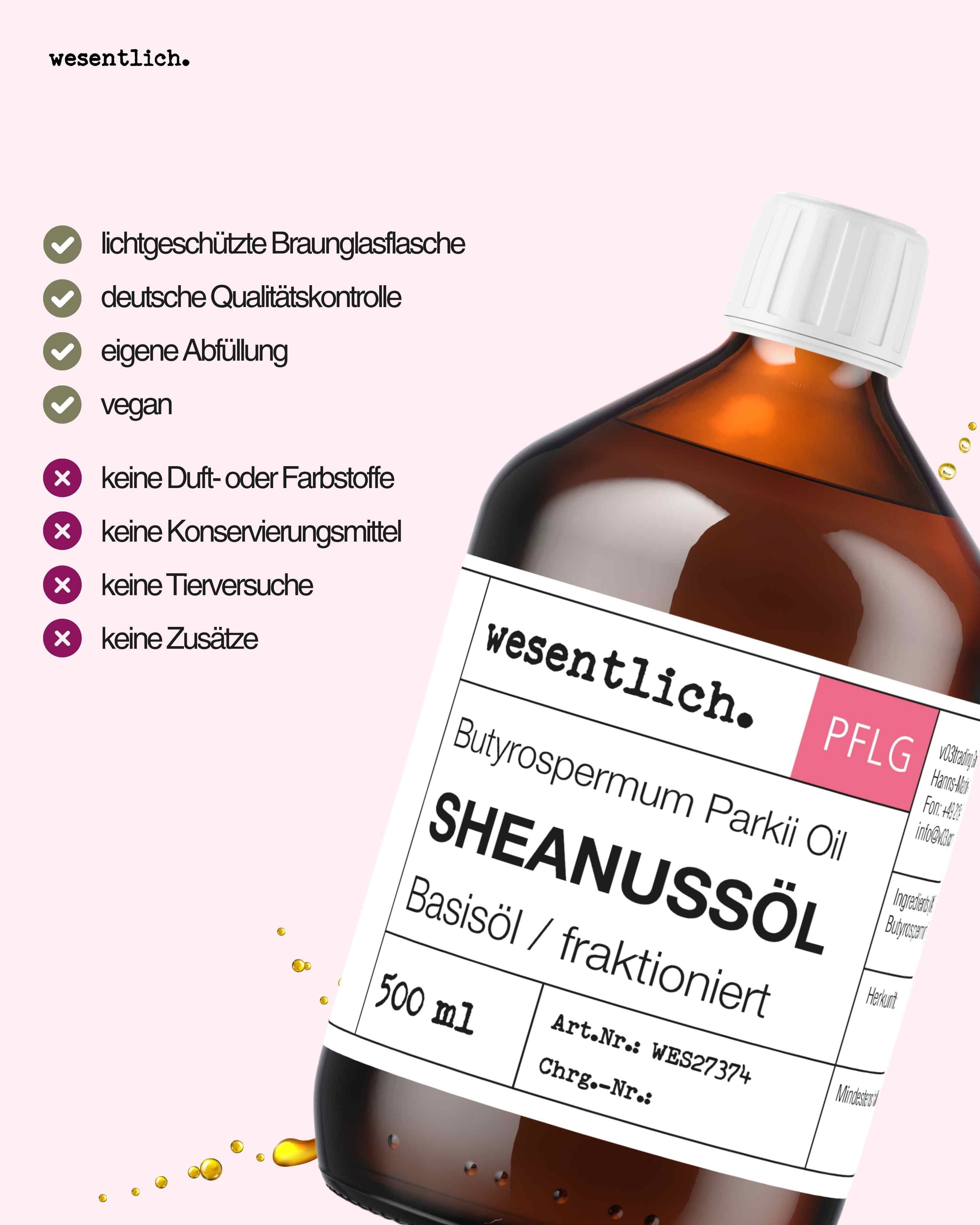 wesentlich. Körperöl Sheaöl 500ml