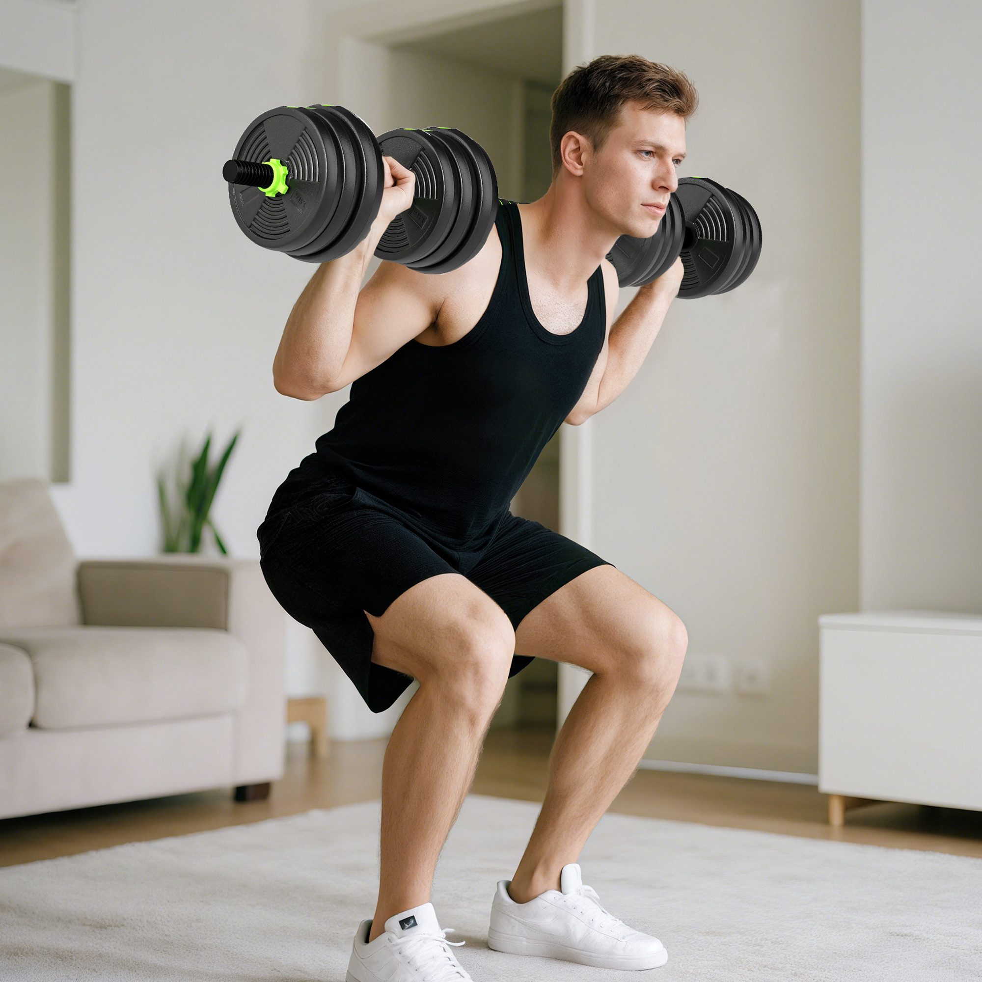Hantel Hantelset verstellbar 25 KG Kurzhantel Set Kurzhanteln Langh
