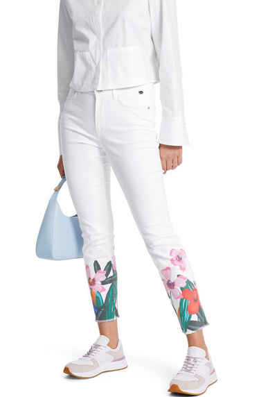 Marc Cain 7/8-Jeans "Pants Flower Vichy" Premium Damenmode mit floralem Print