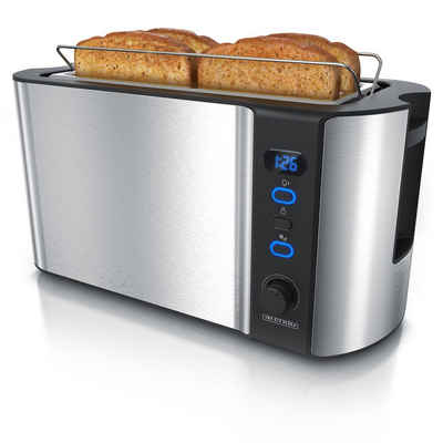 HKoenig Vision 2 Scheiben Toaster mit Sichtfenster 6 Bräunungsstufen 1200W 