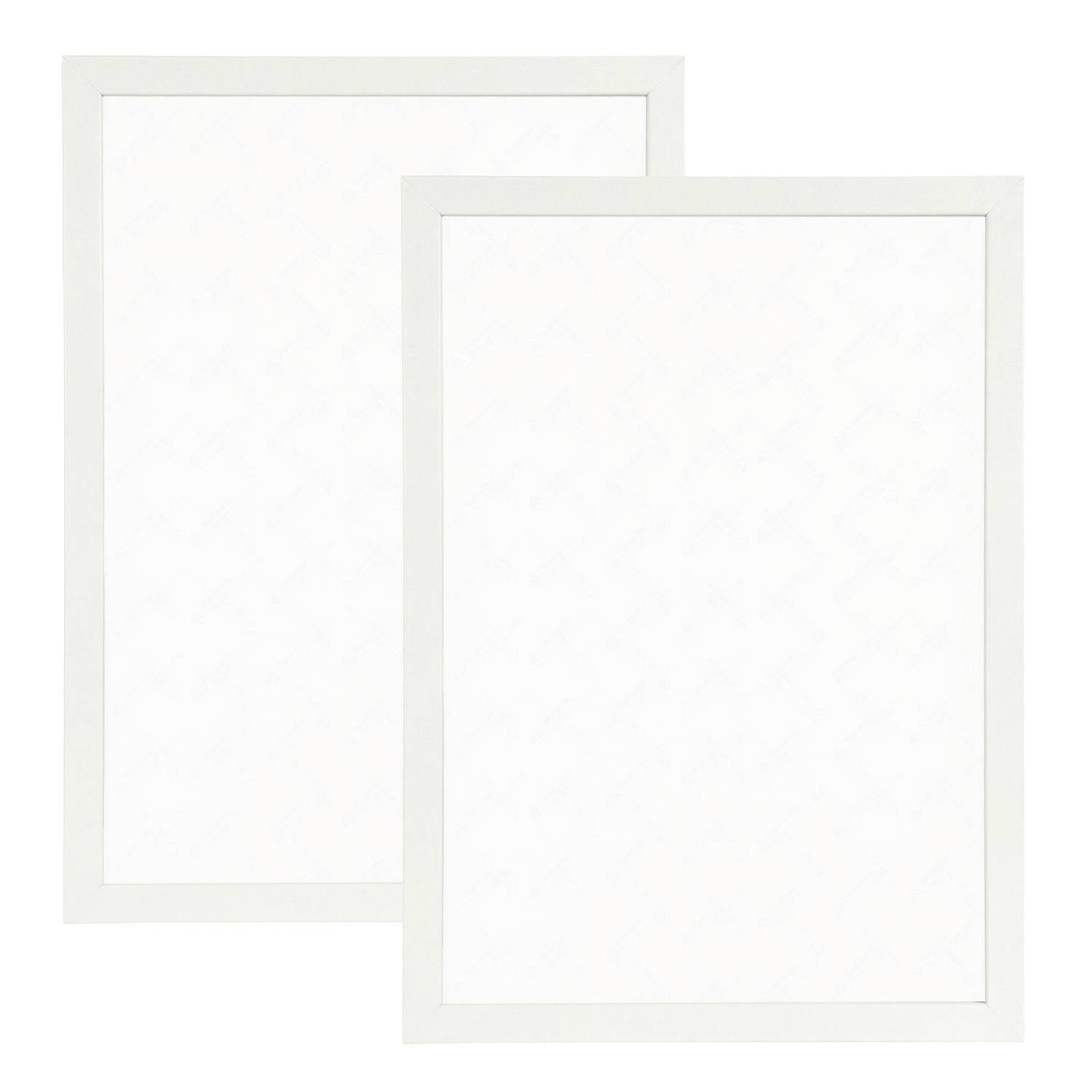 Licht-Erlebnisse Bilderrahmen-Set BILDERRAHMEN, (1 St), 2er Set DIN A3 Weiß 45 x 32,5 cm Holz Kunststoff bruchsicher Wand