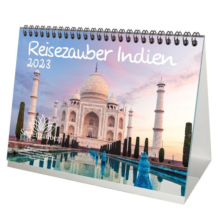 Seelenzauber Tischkalender Reisezauber Indien DIN A5 Tischkalender für 2023 Indien Stadt und