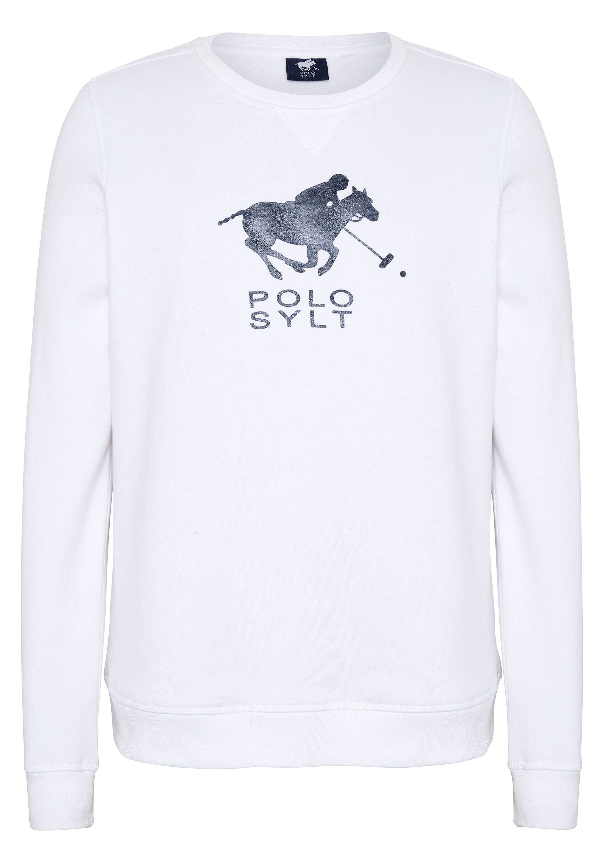 Sweatshirt mit glitzerndem Labelprint