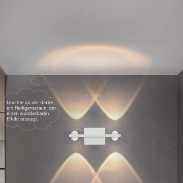ZMH LED Wandleuchte innen Wandlampe Modern Wohnzimmer Wandbeleuchtung 3000K, Warmweiss