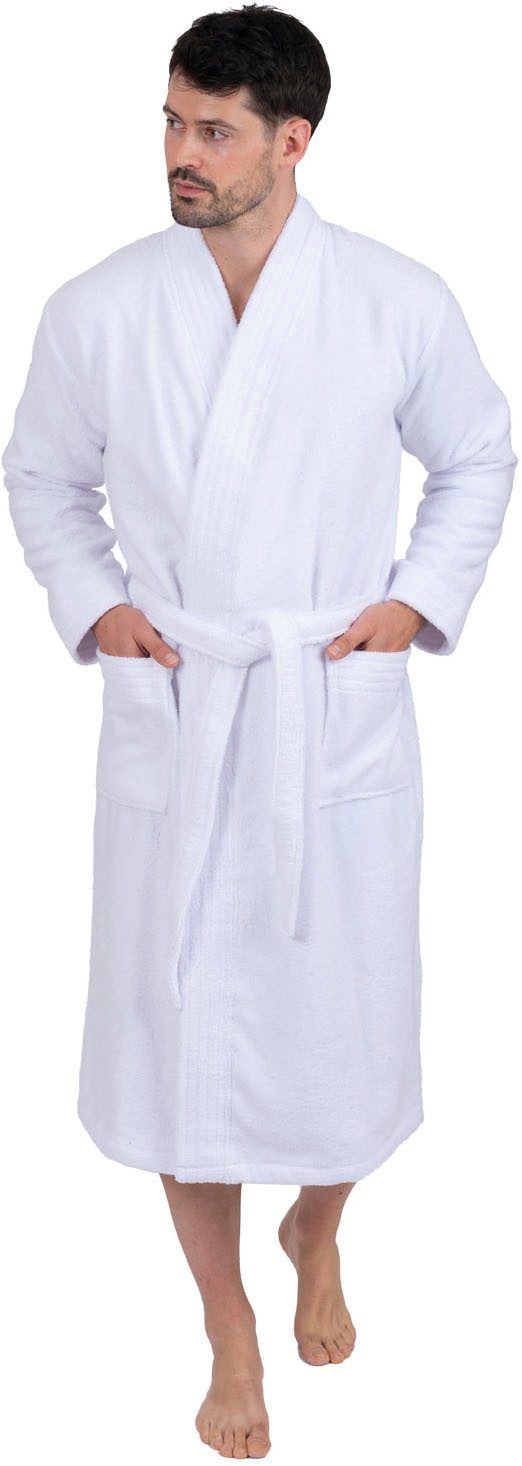 Wewo fashion Unisex-Bademantel 3002, Langform, Frottier, Kimono-Kragen, Gür günstig online kaufen