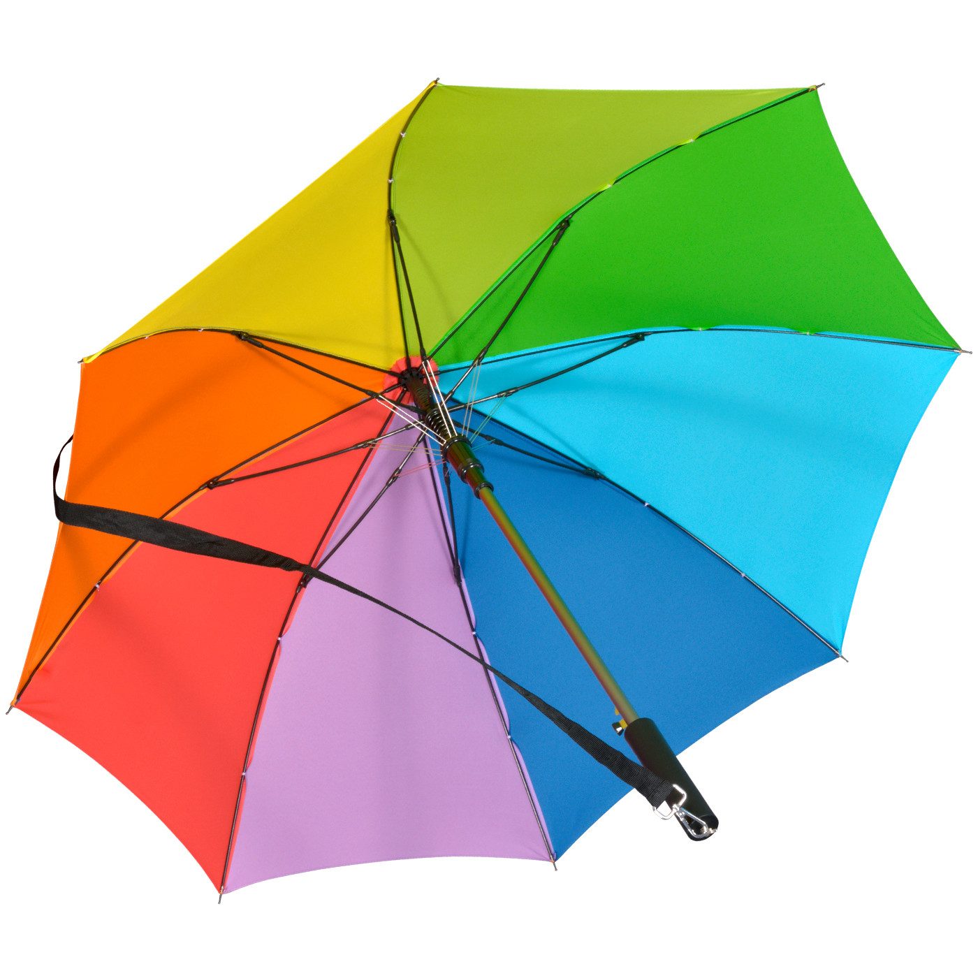 iX-brella Stockregenschirm Umhängeschirm mit längenverstellbarem Tragegurt, mit Auf-Automatik, in vielen Farben